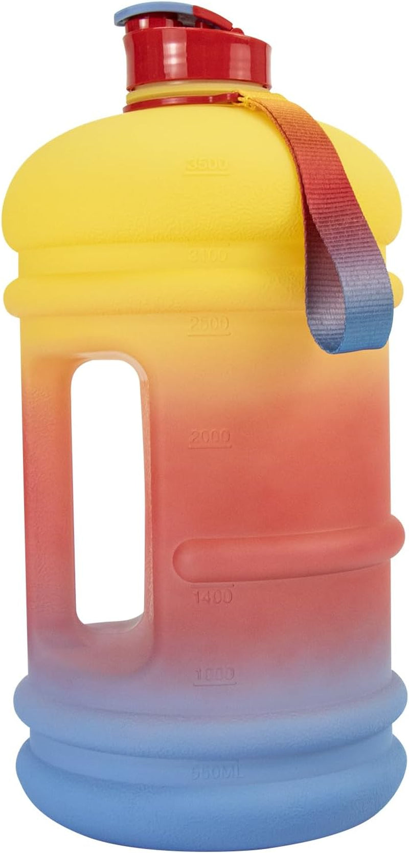 2 Liter Water Bottles - Half Gallon Water Bottle BPA Free - Ideal for Gym, Big Water Jug, Reusable Sports Bottle with Measurements Marked Drink Container (2.2L 74Oz Matte Black Water Jugs) | Half Gallon, Water Bottle, BPA Free, Ideal for Gym, Big Water Jug