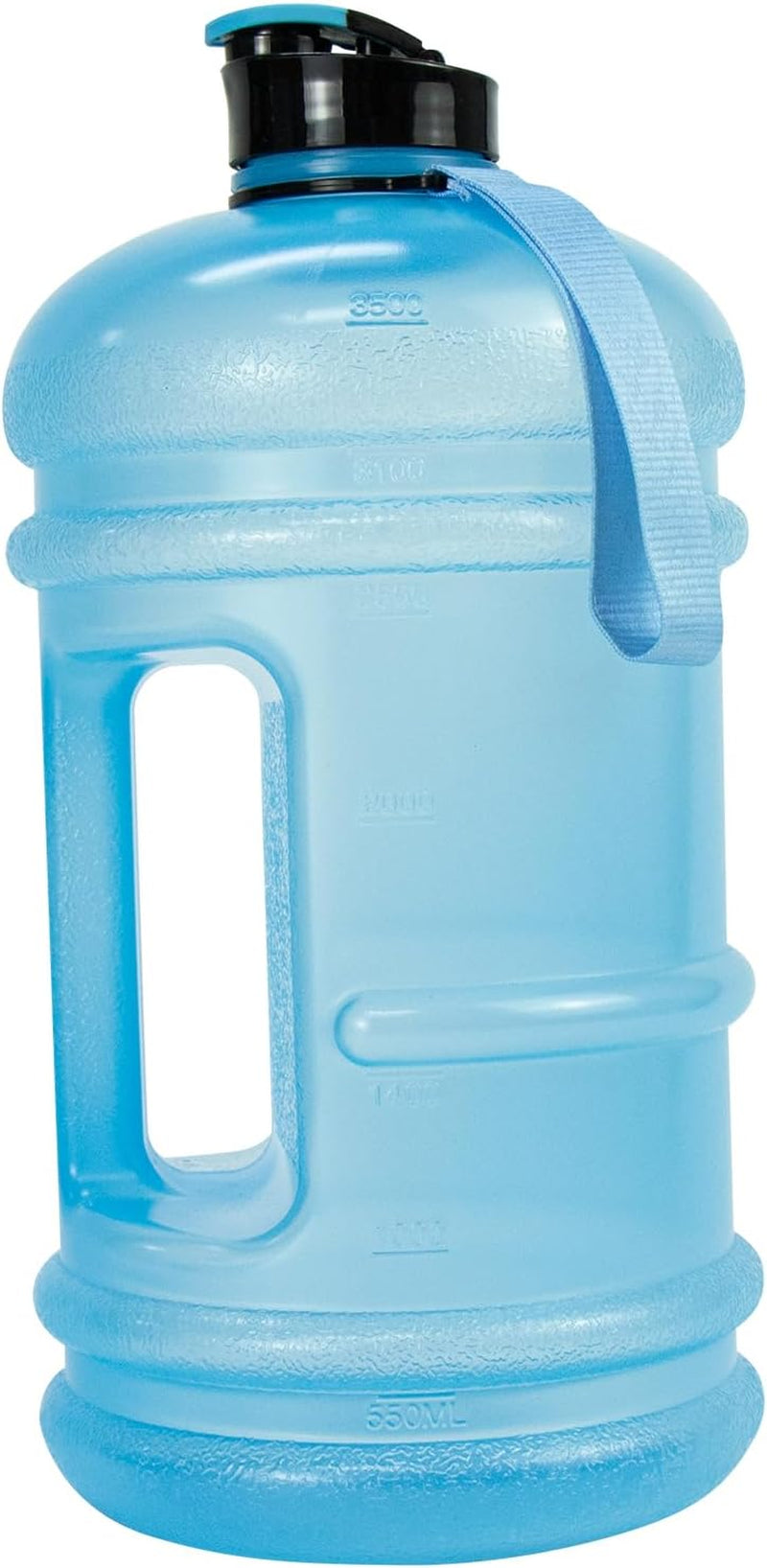 2 Liter Water Bottles - Half Gallon Water Bottle BPA Free - Ideal for Gym, Big Water Jug, Reusable Sports Bottle with Measurements Marked Drink Container (2.2L 74Oz Matte Black Water Jugs) | Half Gallon, Water Bottle, BPA Free, Ideal for Gym, Big Water Jug