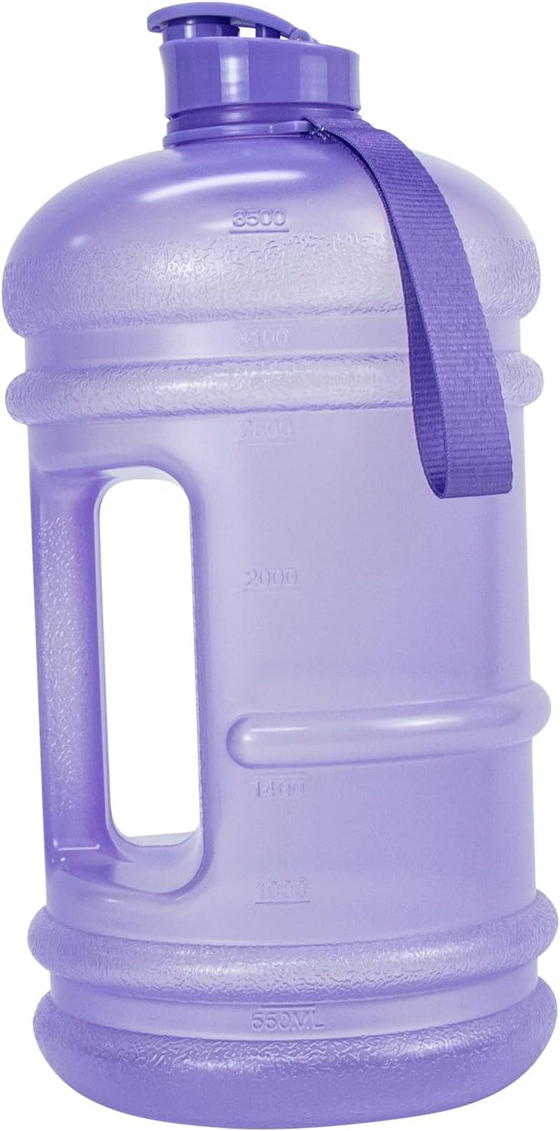 2 Liter Water Bottles - Half Gallon Water Bottle BPA Free - Ideal for Gym, Big Water Jug, Reusable Sports Bottle with Measurements Marked Drink Container (2.2L 74Oz Matte Black Water Jugs) | Half Gallon, Water Bottle, BPA Free, Ideal for Gym, Big Water Jug