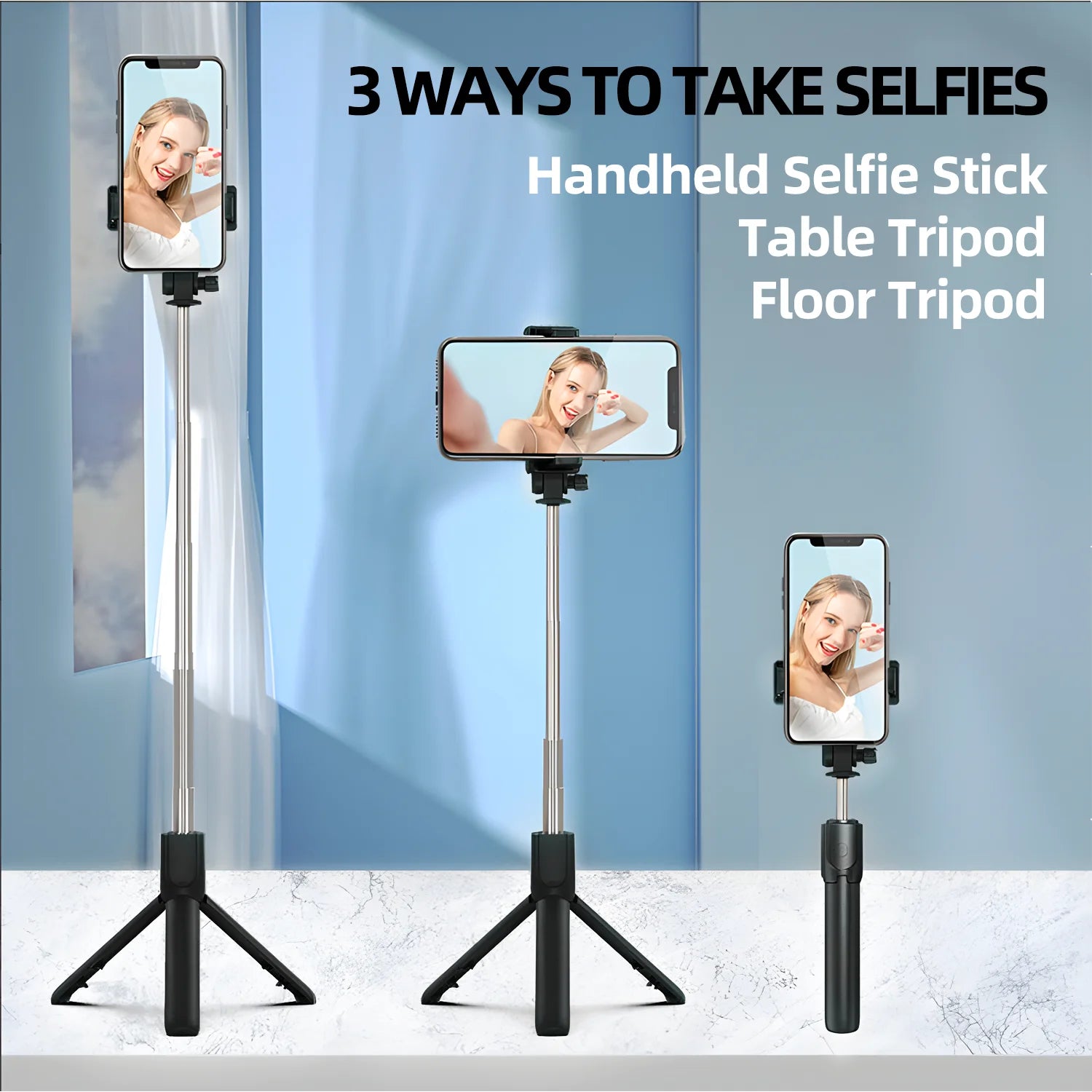 Cmybabee Selfie Stick, Tripod, 40In Retractable  with Remote, 2 Level Fill Light, Selfie Tripod for Iphone Android