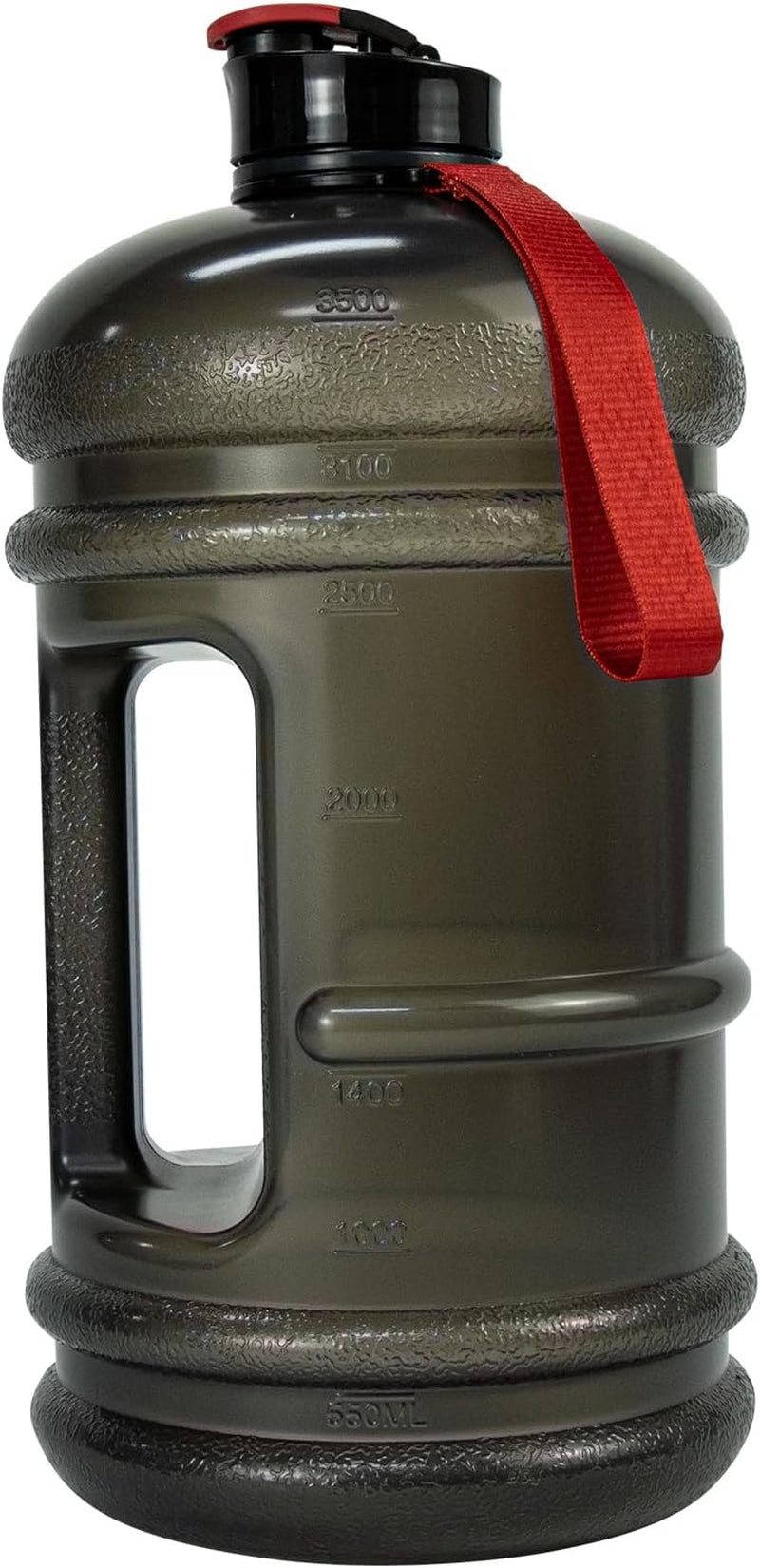 2 Liter Water Bottles - Half Gallon Water Bottle BPA Free - Ideal for Gym, Big Water Jug, Reusable Sports Bottle with Measurements Marked Drink Container (2.2L 74Oz Matte Black Water Jugs) | Half Gallon, Water Bottle, BPA Free, Ideal for Gym, Big Water Jug