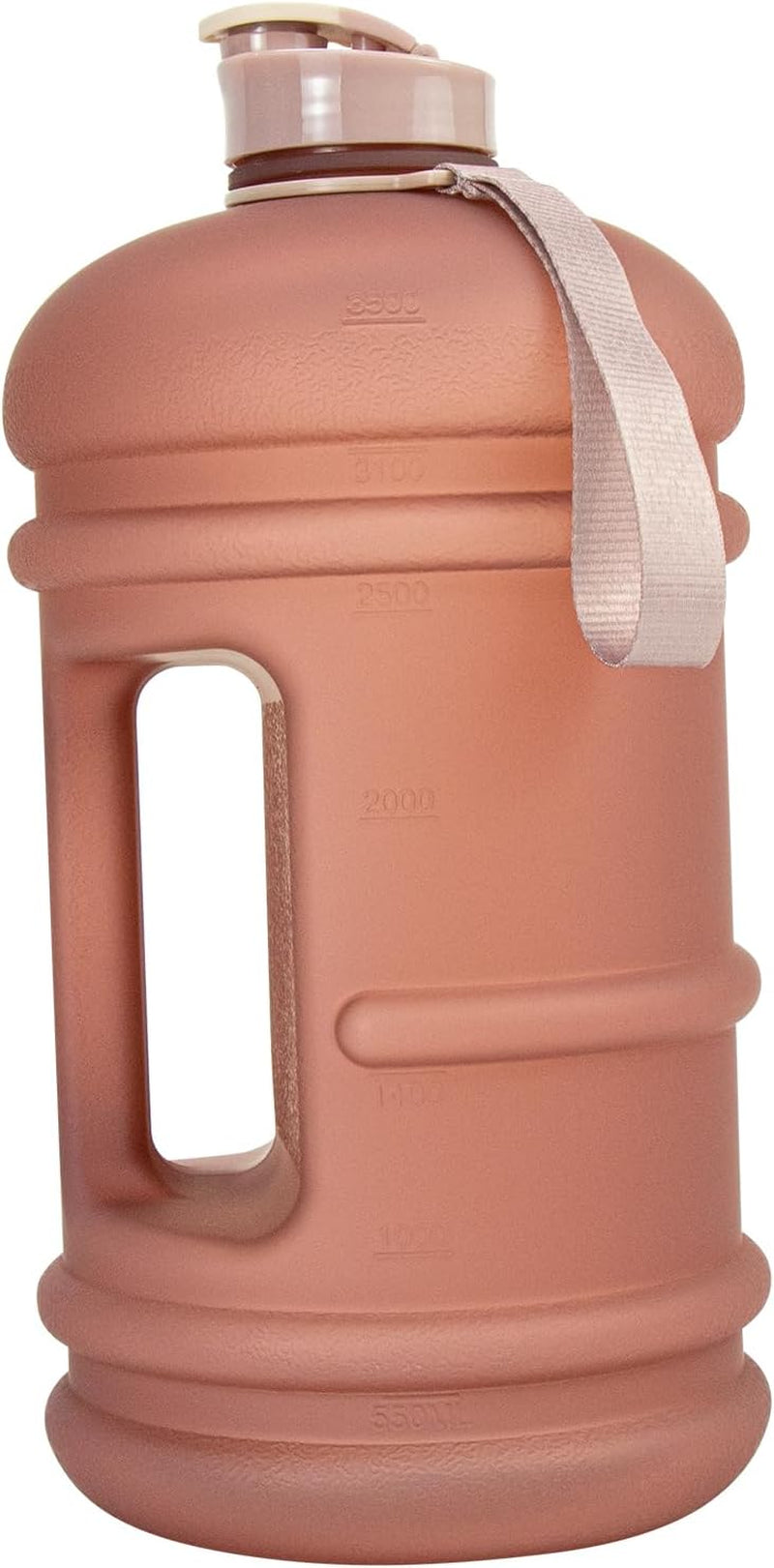 2 Liter Water Bottles - Half Gallon Water Bottle BPA Free - Ideal for Gym, Big Water Jug, Reusable Sports Bottle with Measurements Marked Drink Container (2.2L 74Oz Matte Black Water Jugs) | Half Gallon, Water Bottle, BPA Free, Ideal for Gym, Big Water Jug