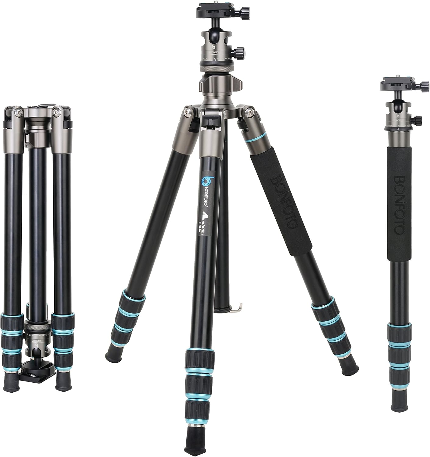 B690A Camera Tripod for Travel,Lightweight Aluminum Portable DSLR Tripod with 360 Degree Ball Head and Carry Bag, Camera Stand for Ring Light & Canon Nikon Sony DSLR