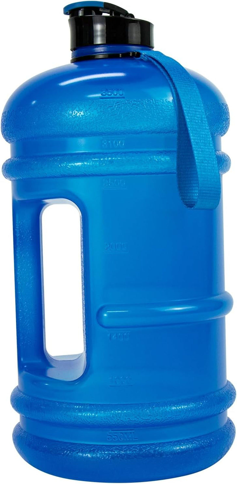 2 Liter Water Bottles - Half Gallon Water Bottle BPA Free - Ideal for Gym, Big Water Jug, Reusable Sports Bottle with Measurements Marked Drink Container (2.2L 74Oz Matte Black Water Jugs) | Half Gallon, Water Bottle, BPA Free, Ideal for Gym, Big Water Jug