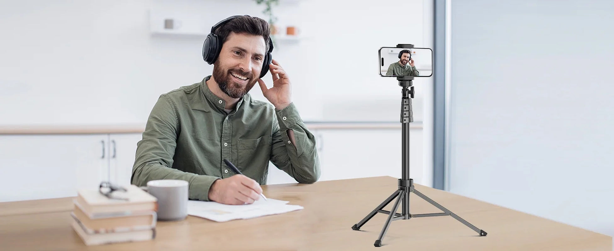 Innotech 62" Phone Tripod & Selfie Stick, Extendable Cell Phone Tripod Stand with Wireless Remote and Phone Holder, Compatible with Iphone Android Phone, Camera