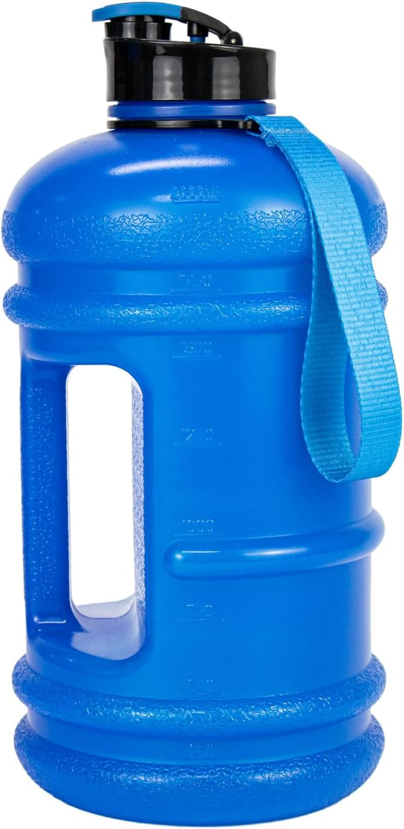 2 Liter Water Bottles - Half Gallon Water Bottle BPA Free - Ideal for Gym, Big Water Jug, Reusable Sports Bottle with Measurements Marked Drink Container (2.2L 74Oz Matte Black Water Jugs) | Half Gallon, Water Bottle, BPA Free, Ideal for Gym, Big Water Jug