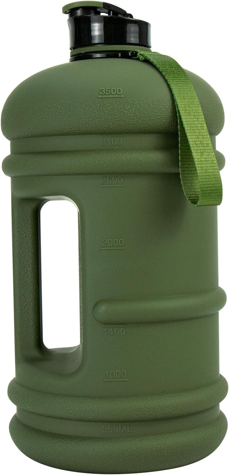 2 Liter Water Bottles - Half Gallon Water Bottle BPA Free - Ideal for Gym, Big Water Jug, Reusable Sports Bottle with Measurements Marked Drink Container (2.2L 74Oz Matte Black Water Jugs) | Half Gallon, Water Bottle, BPA Free, Ideal for Gym, Big Water Jug