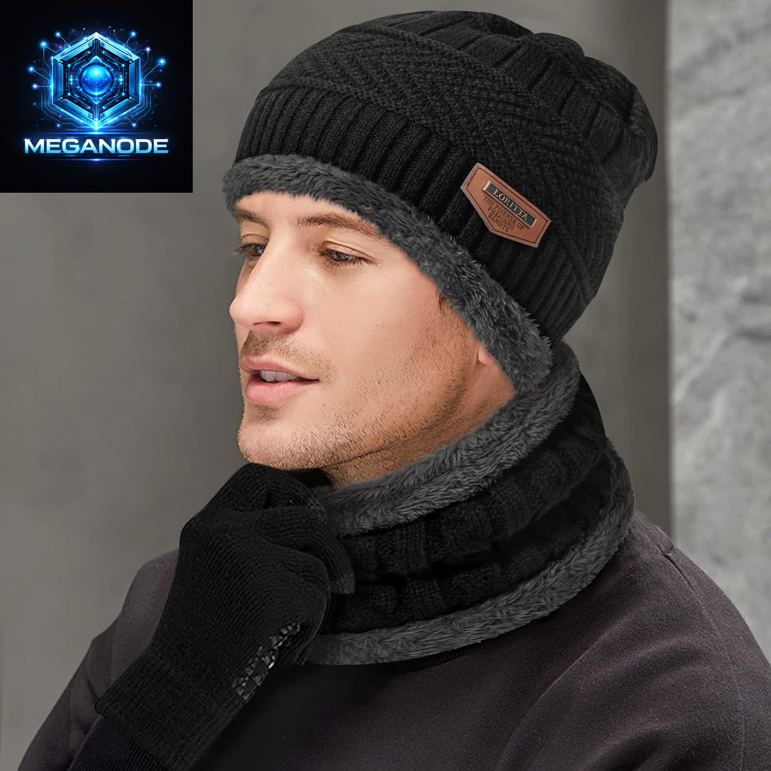 Winter Beanie Hats Scarf Gloves and  Skull Cap Neck Warmer 