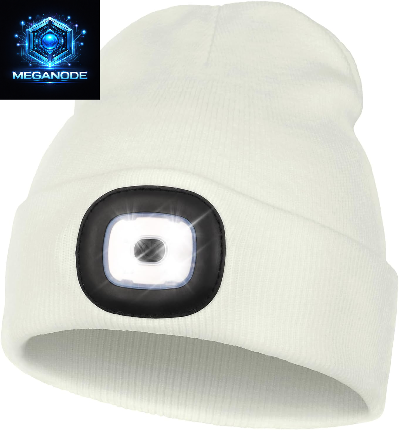 Unisex Hat with Light, USB Rechargeable Hands Free Headlamp LED Beanie