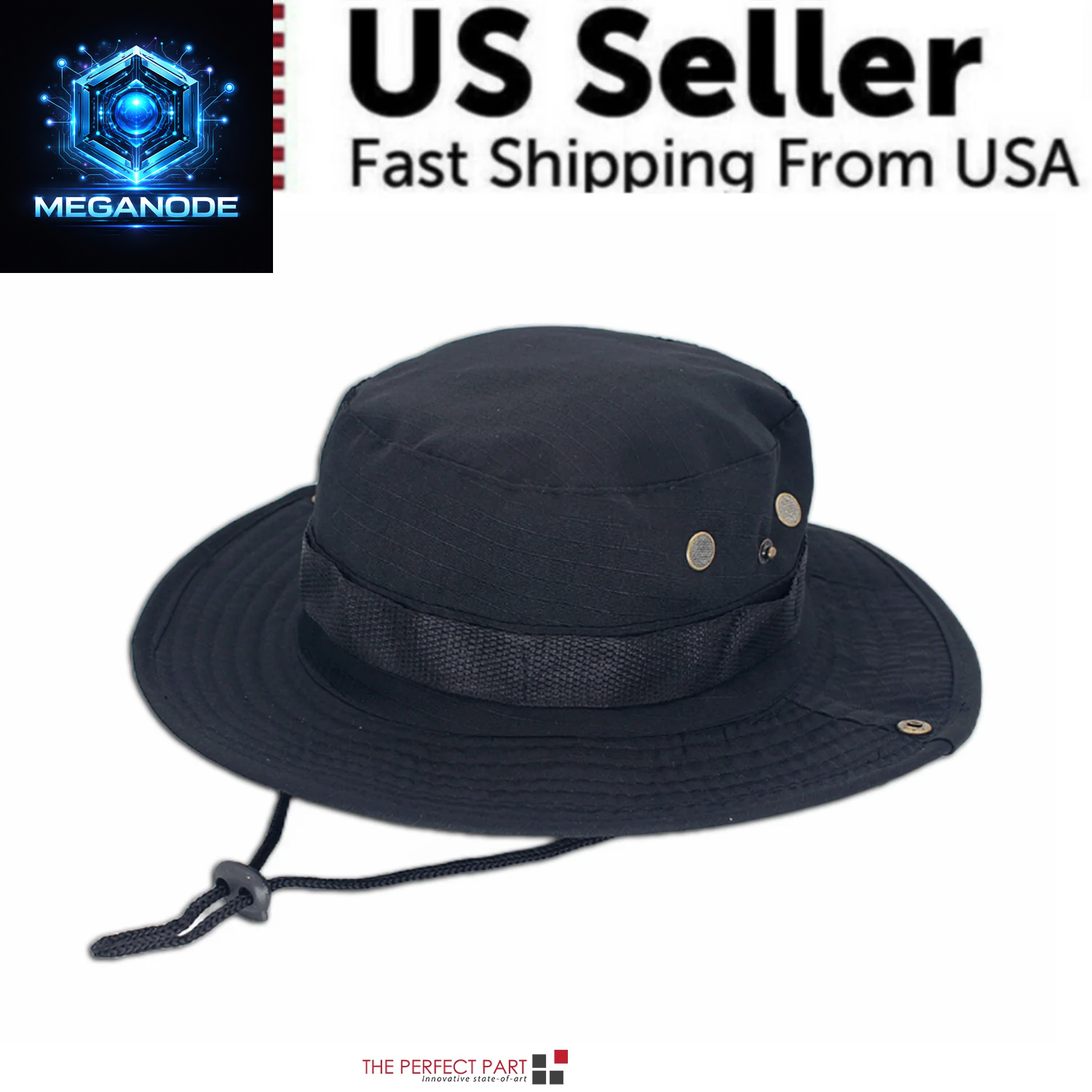 Wide Brim Sun Hat UV Protection Bucket Cap for Hiking Camping Fishing Safari Men