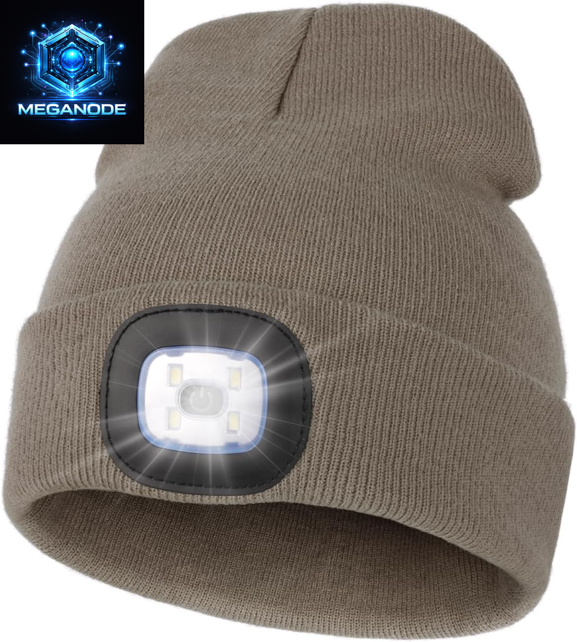 Unisex Hat with Light, USB Rechargeable Hands Free Headlamp LED Beanie