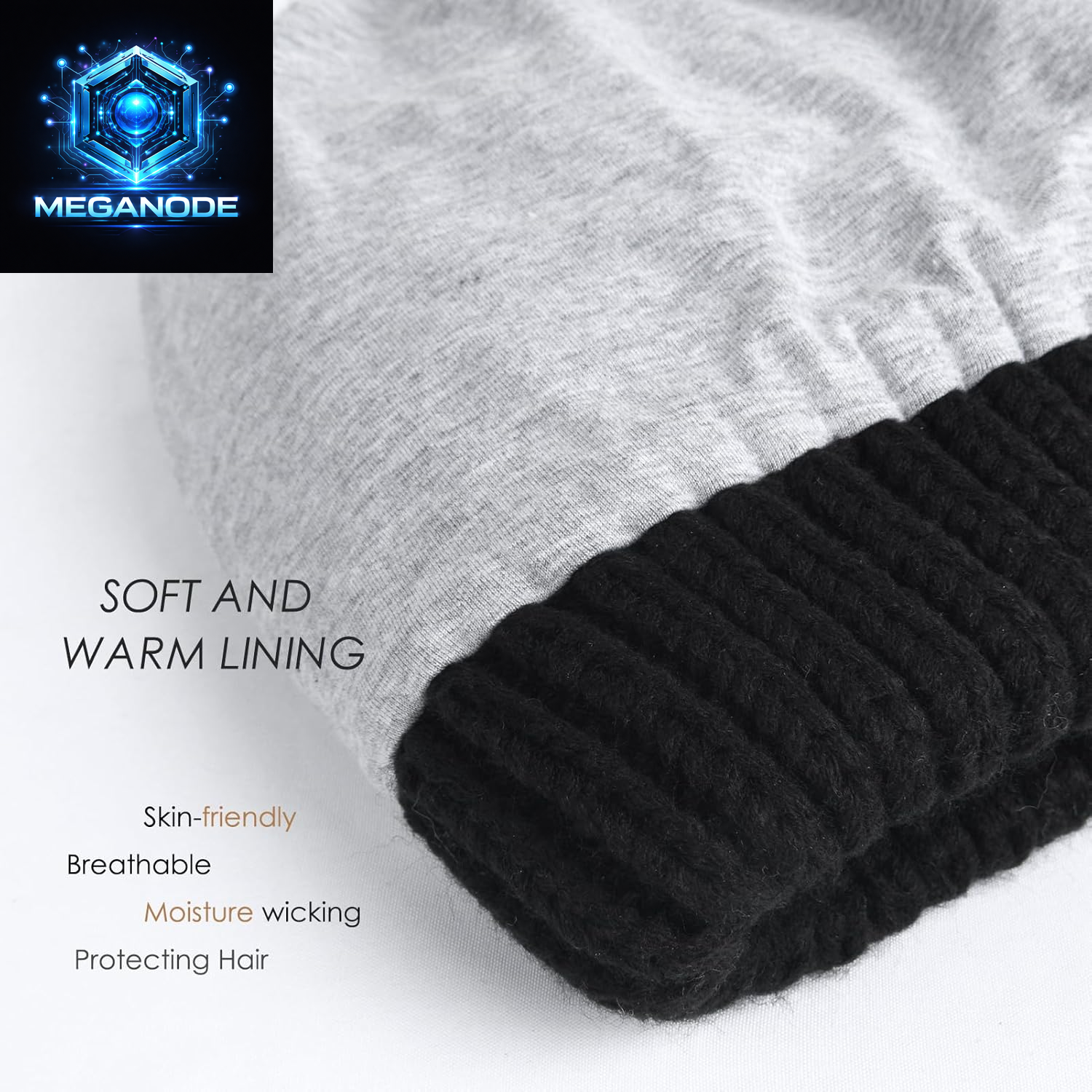 Ponytail Beanies with Tail Hole Warm Lined Knit Skull Beanie 