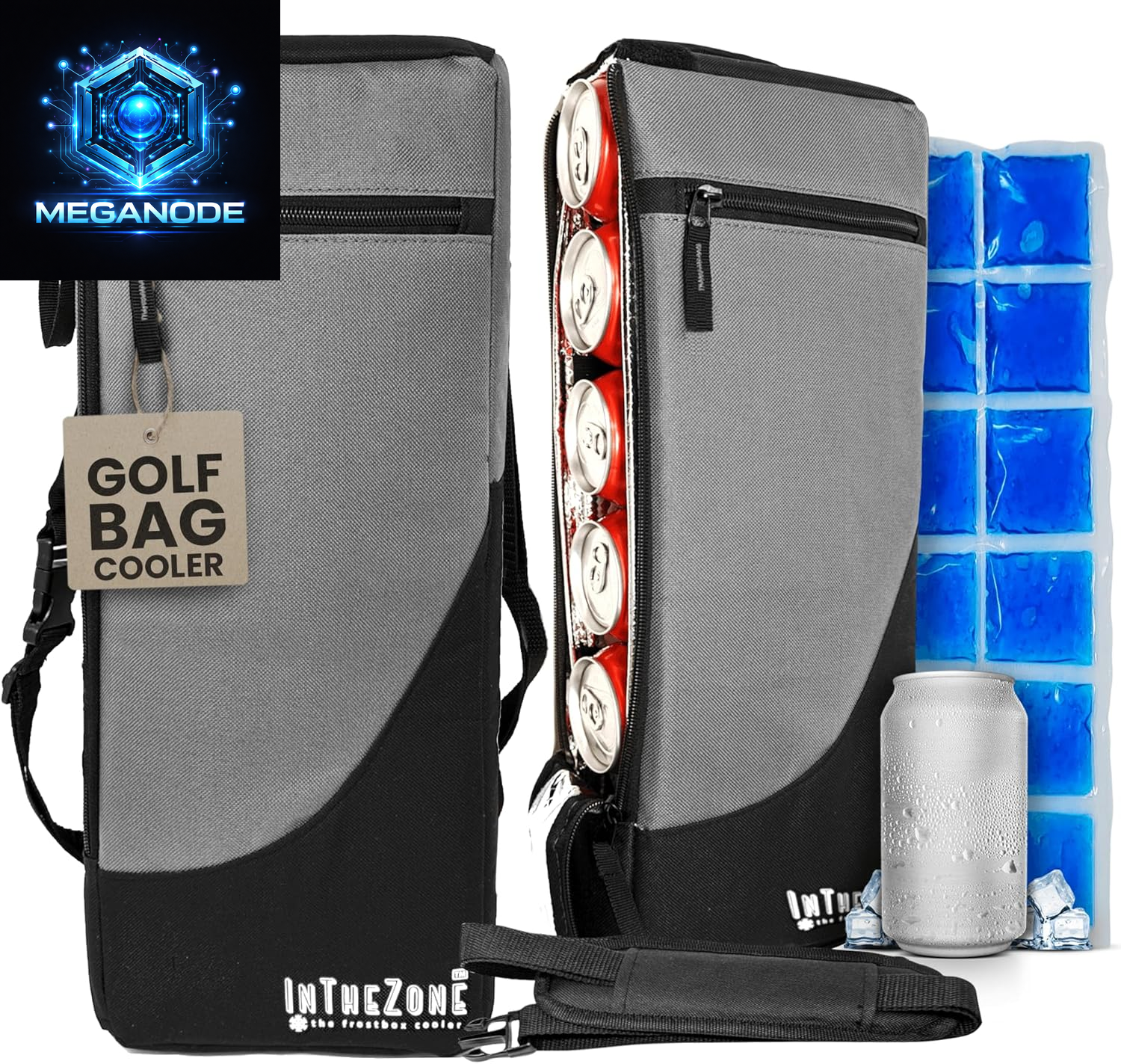 Frostbox Golf Bag Cooler with Ice Pack | Insulated 6-Can Beer Sleeve 