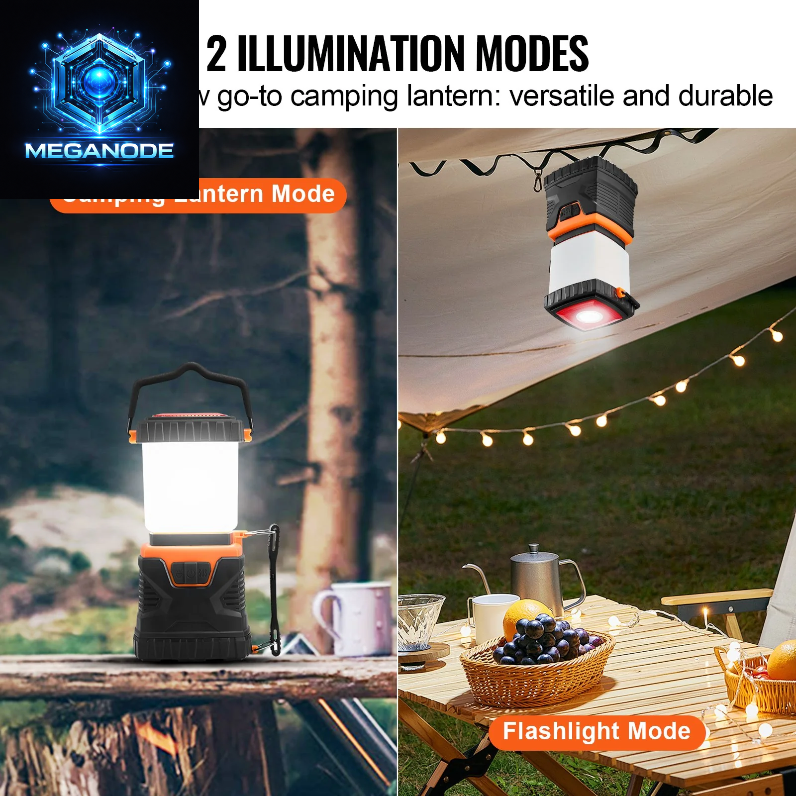 VEVOR LED Camping Lantern Battery Powered All-In-One for Exceptional Experience