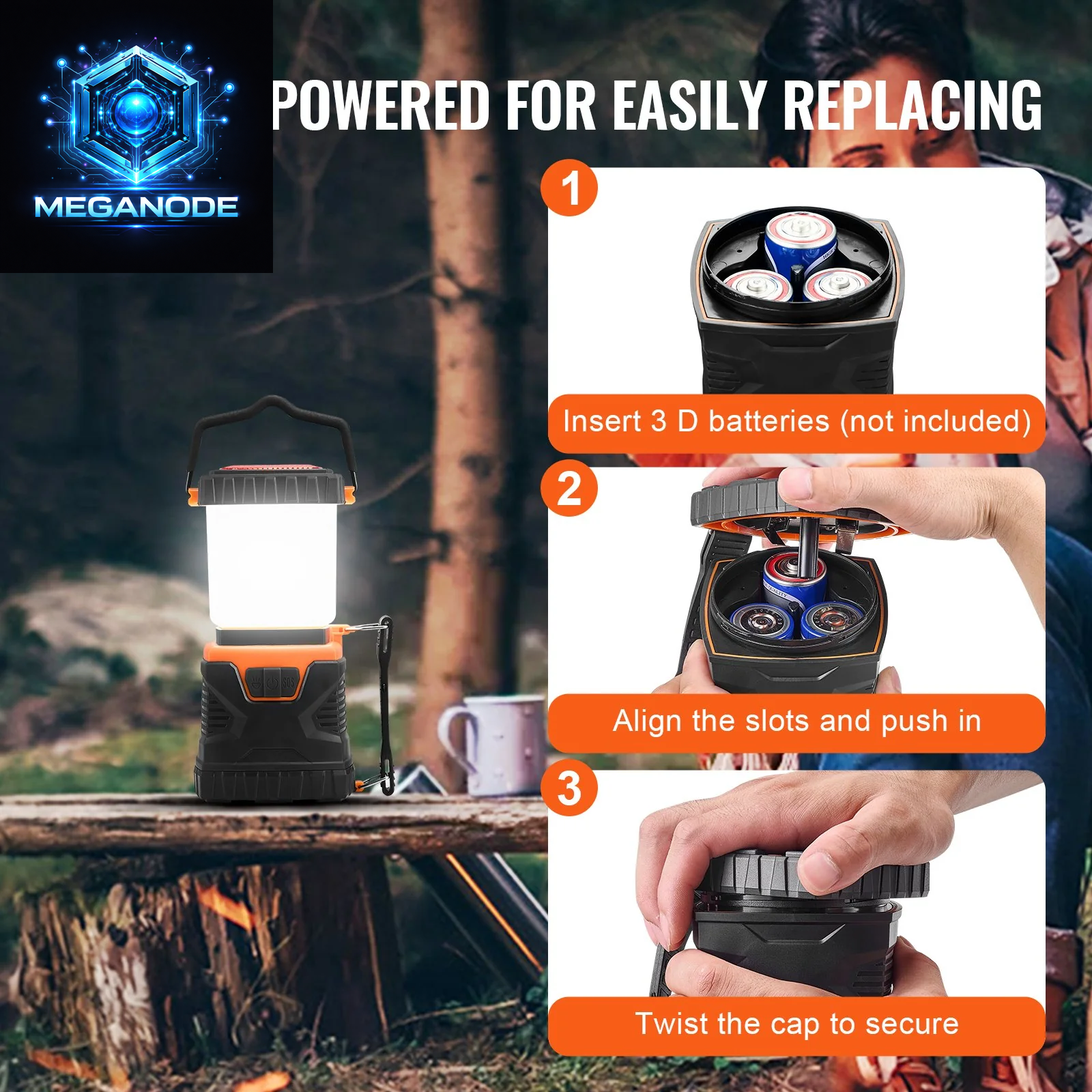 VEVOR LED Camping Lantern Battery Powered All-In-One for Exceptional Experience