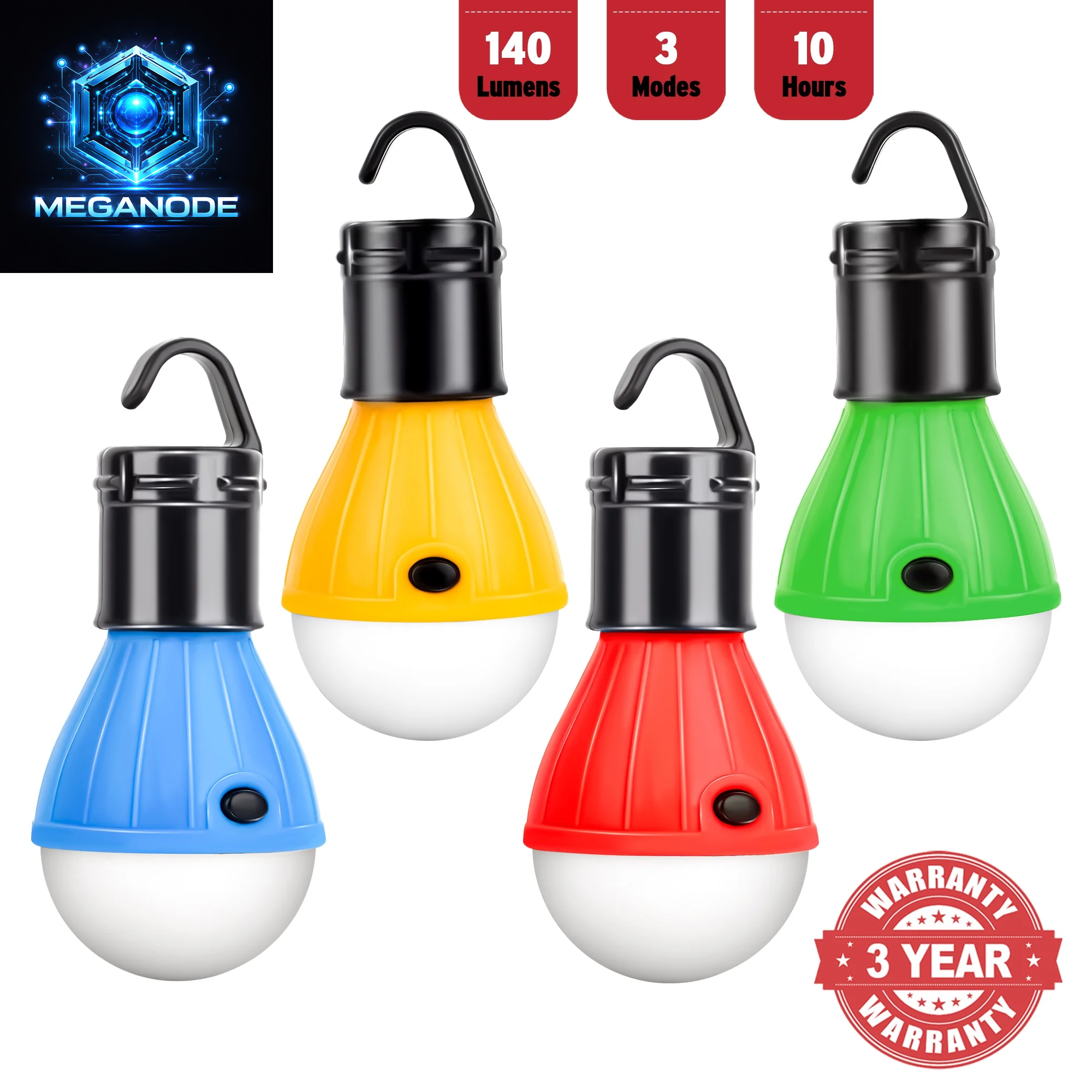 LED Hanging Camping Lantern Bulbs, Mini Camper Light Flashlight
