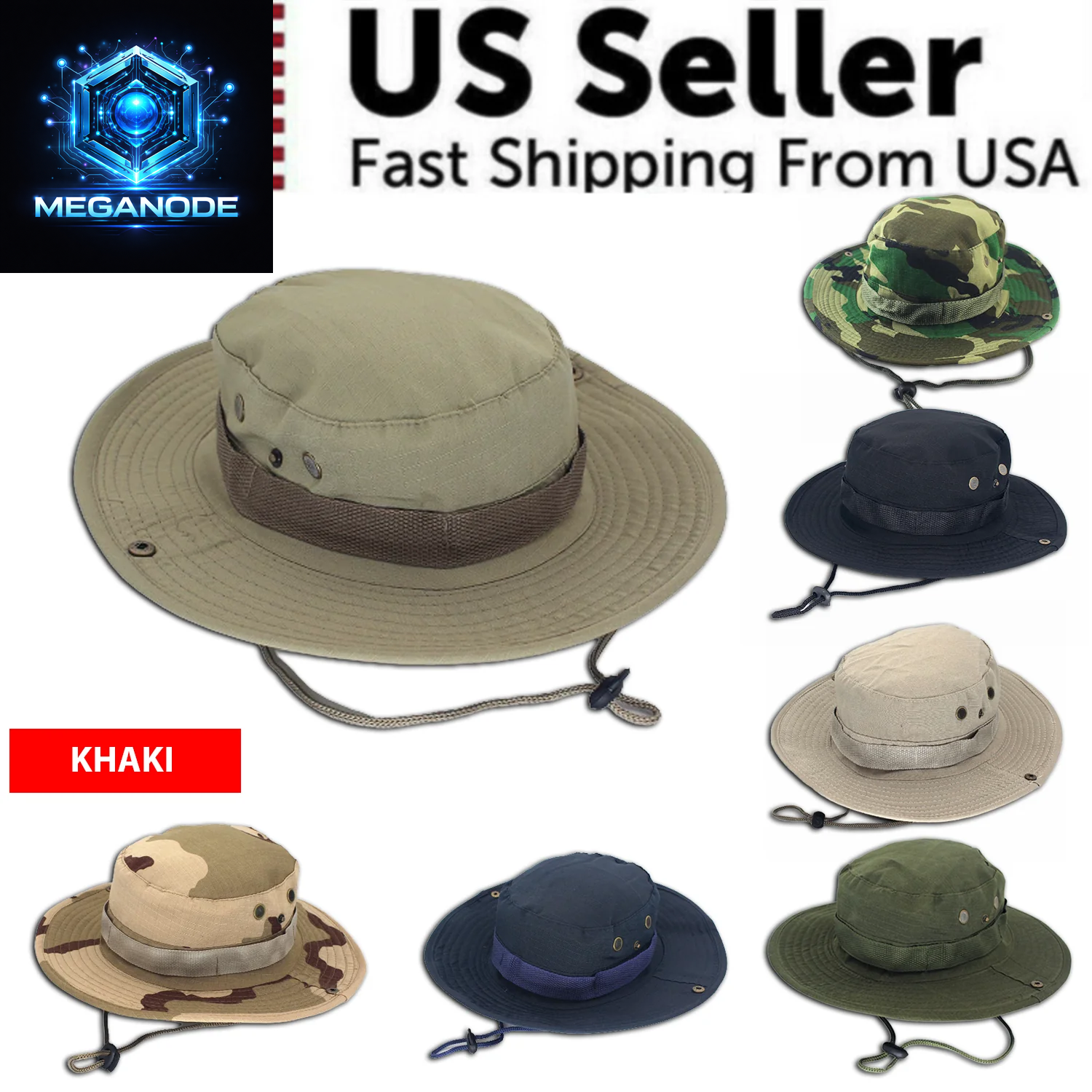 Boonie Bucket Hats Outdoor Fishing Hunting Wide Brim Mesh Camo Safari Sun Cap
