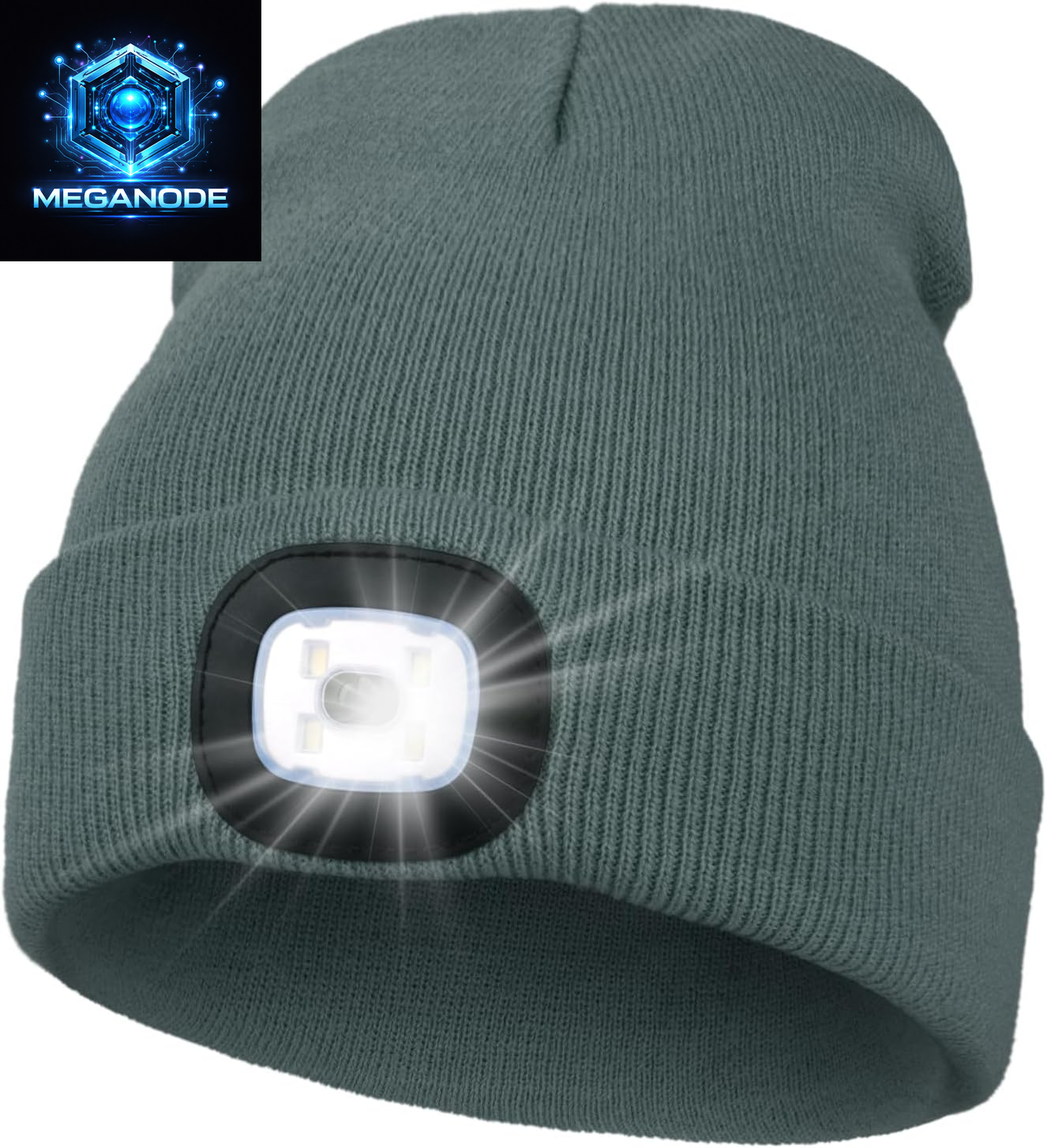 Unisex Hat with Light, USB Rechargeable Hands Free Headlamp LED Beanie