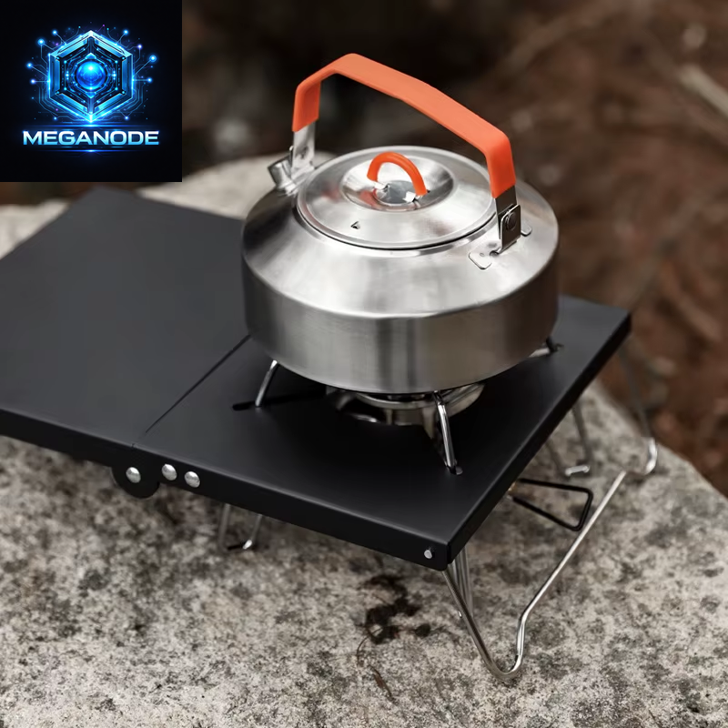Outdoor Camping Camping Folding Table Spider Stove Accessories Portable Table Aluminum Alloy Camping Barbecue Table Parrilla