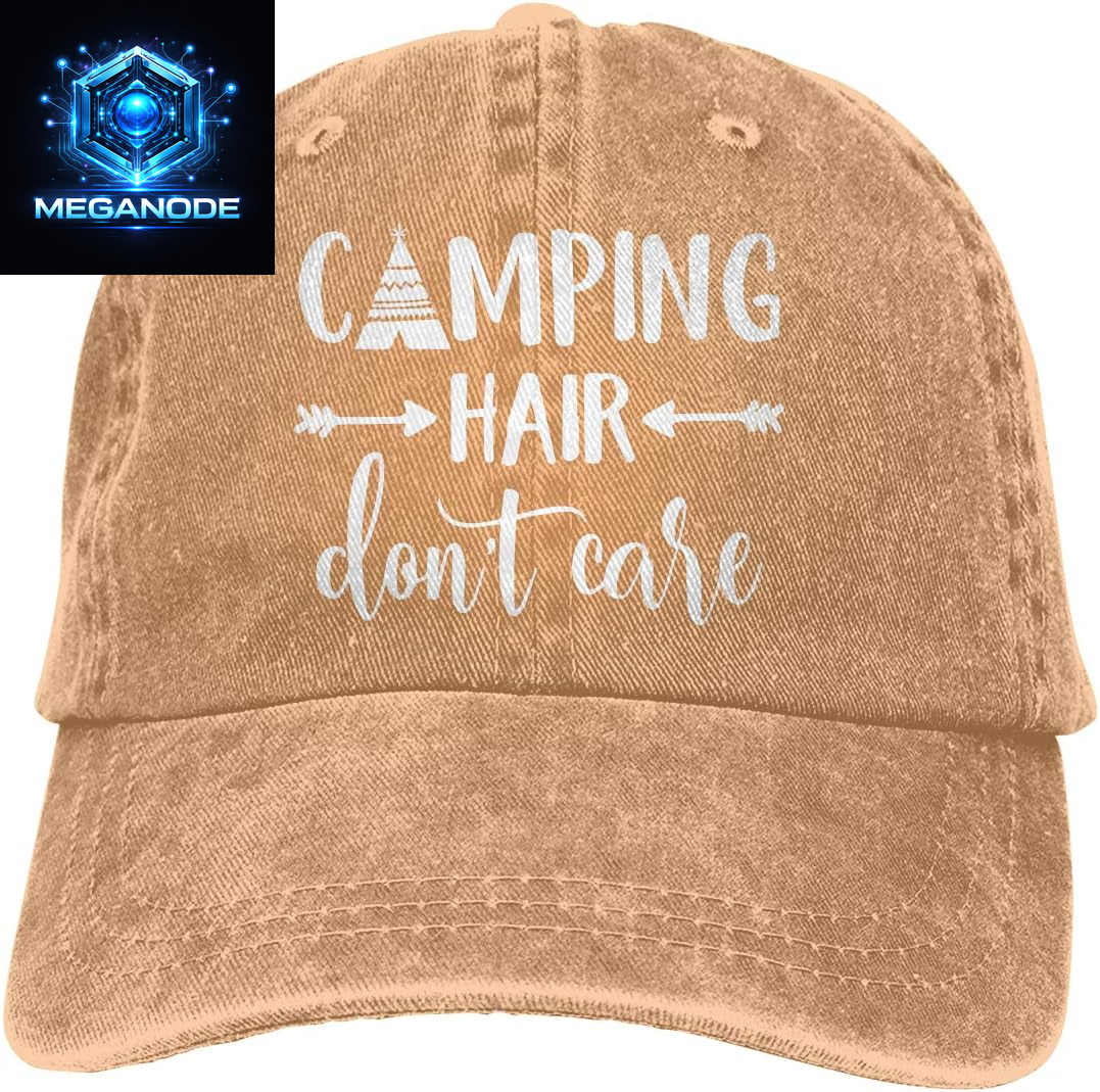 Unisex Camping Hair Don'T Care Vintage Adjustable Baseball Cap Denim Dad Hat