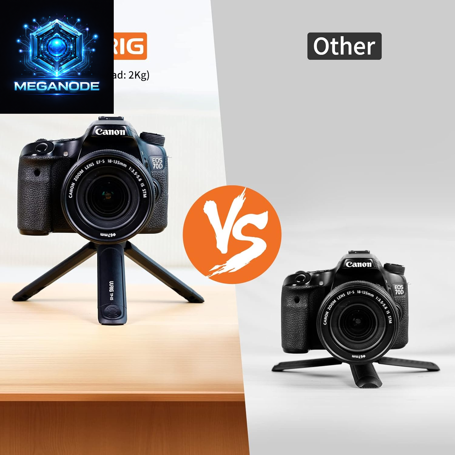 UURIG TP05 Extendable Mini Camera Tripod, Portable Selfie Stick Handle Grip 