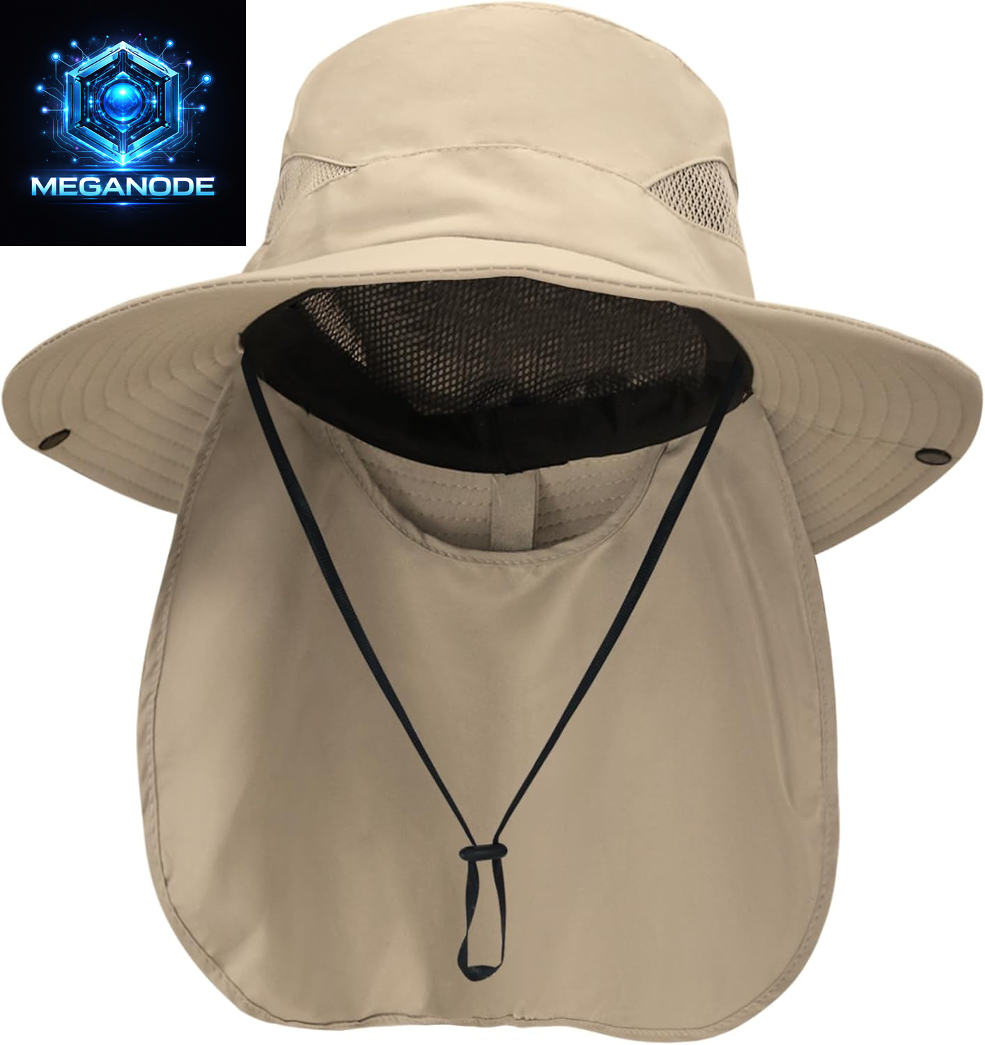 Sun Hats for Men Women with Neck Flap UPF 50+ UV Protection Wide Brim Bucket Hat Safari Hiking Fishing Hats