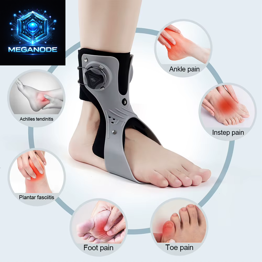 Ankle Joint Foot Orthosis Foot Drop Support Brace Weightlight Easy Wearing Adjustable Tightness Improve Foot Drop for Paralysis