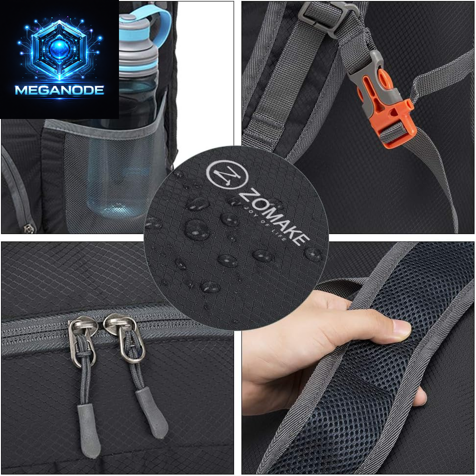 Lightweight Packable Backpack 35L, Light Foldable Backpacks Water Resistant 
