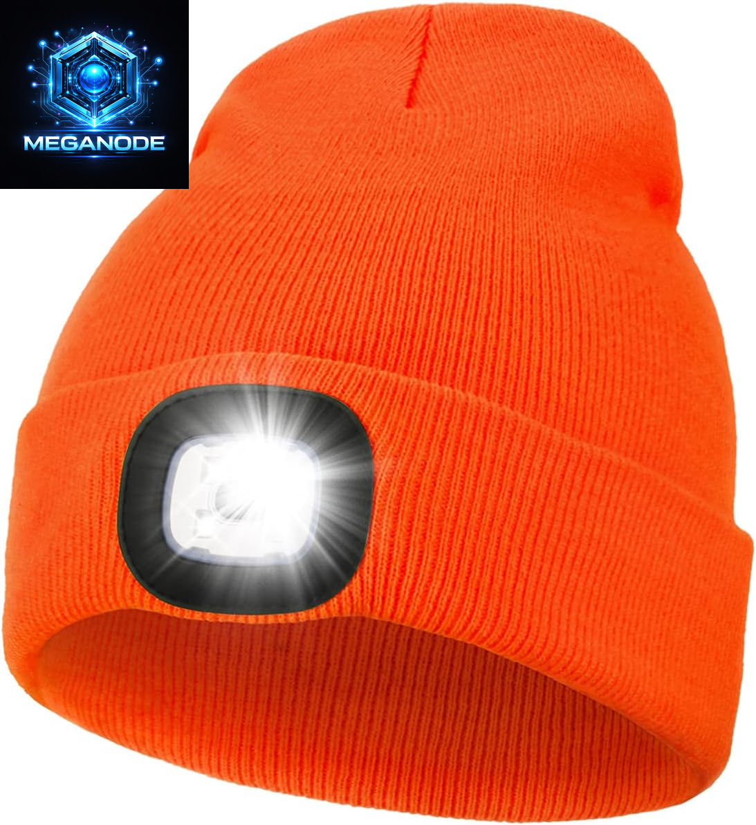 Unisex Hat with Light, USB Rechargeable Hands Free Headlamp LED Beanie