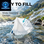 2L Collapsible Water Bladder – Ultralight TPU Hydration Canteen, 28mm Thread Compatible with Sawyer Squeeze & Mini, BPA-Free Leak-Proof Filter Bag for Hiking, Camping & Backpacking
