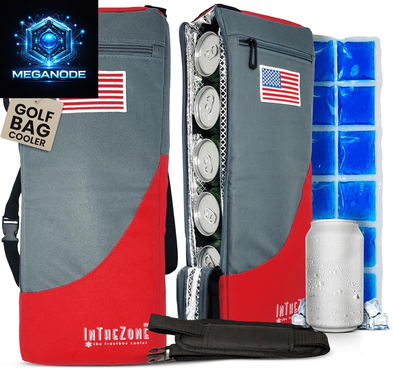 Frostbox Golf Bag Cooler with Ice Pack | Insulated 6-Can Beer Sleeve 