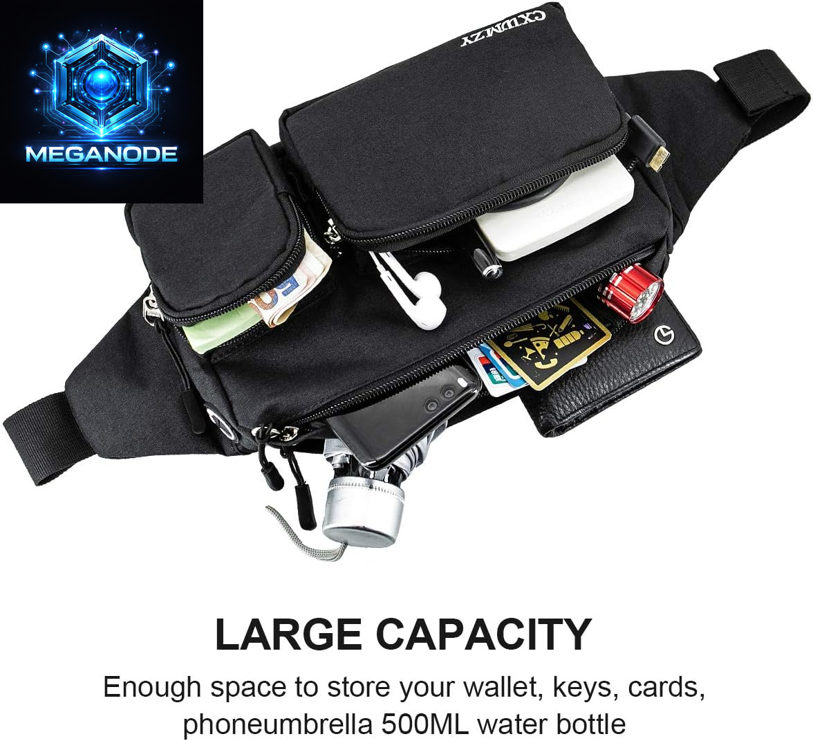 Fanny Packs for Women & Men, Waist Bag Hip Bum Bag 