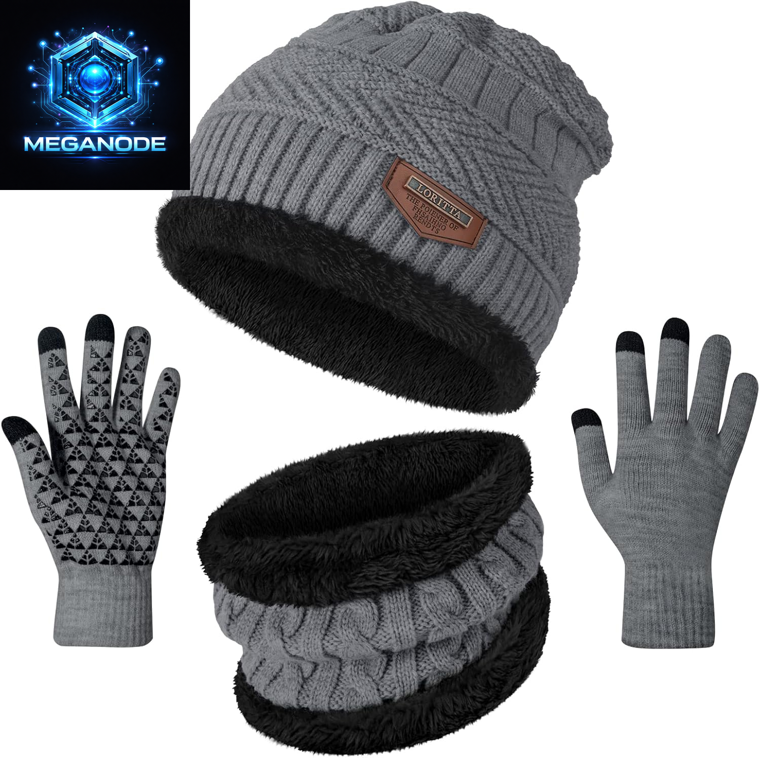 Winter Beanie Hats Scarf Gloves and  Skull Cap Neck Warmer 