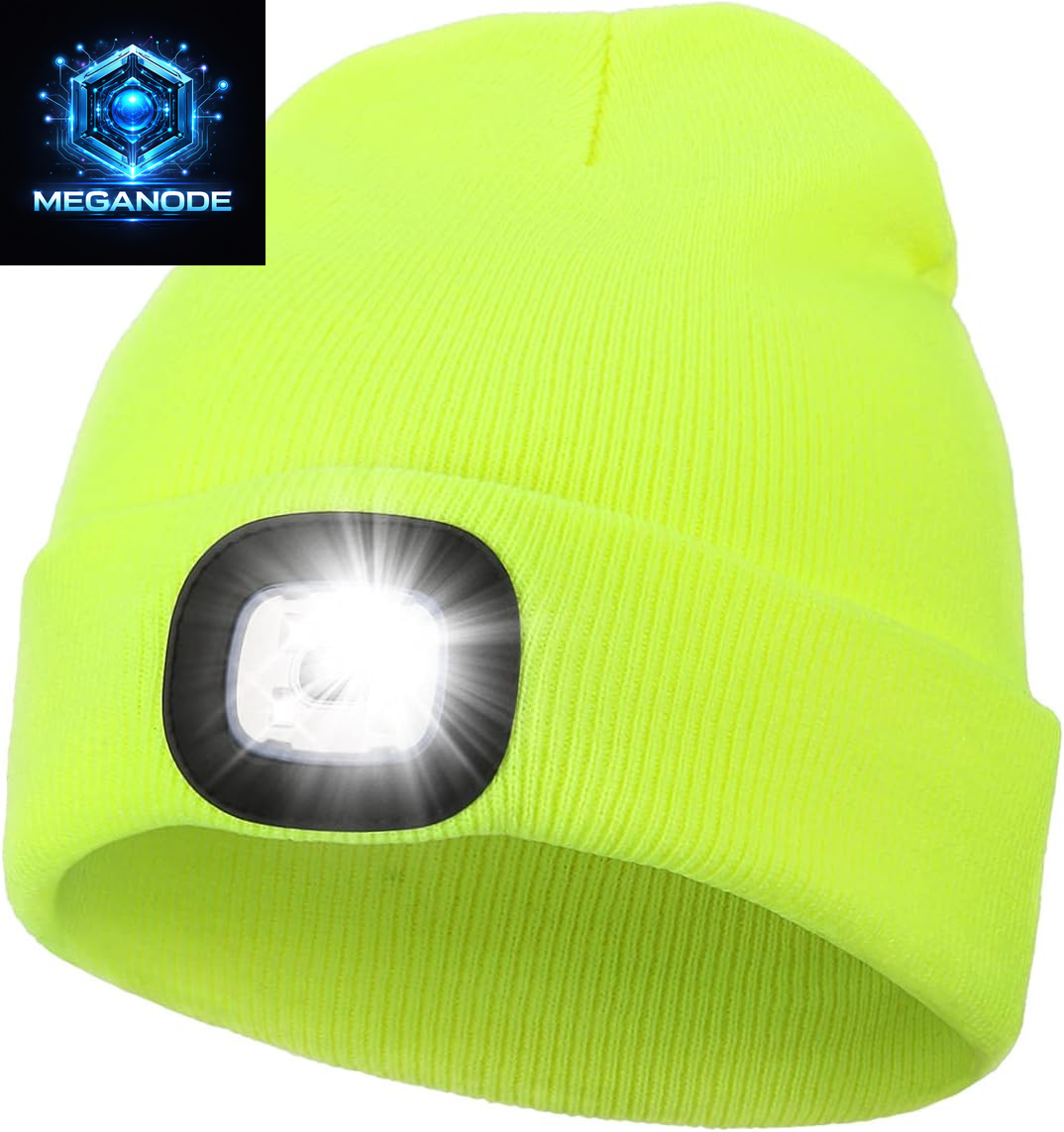 Unisex Hat with Light, USB Rechargeable Hands Free Headlamp LED Beanie