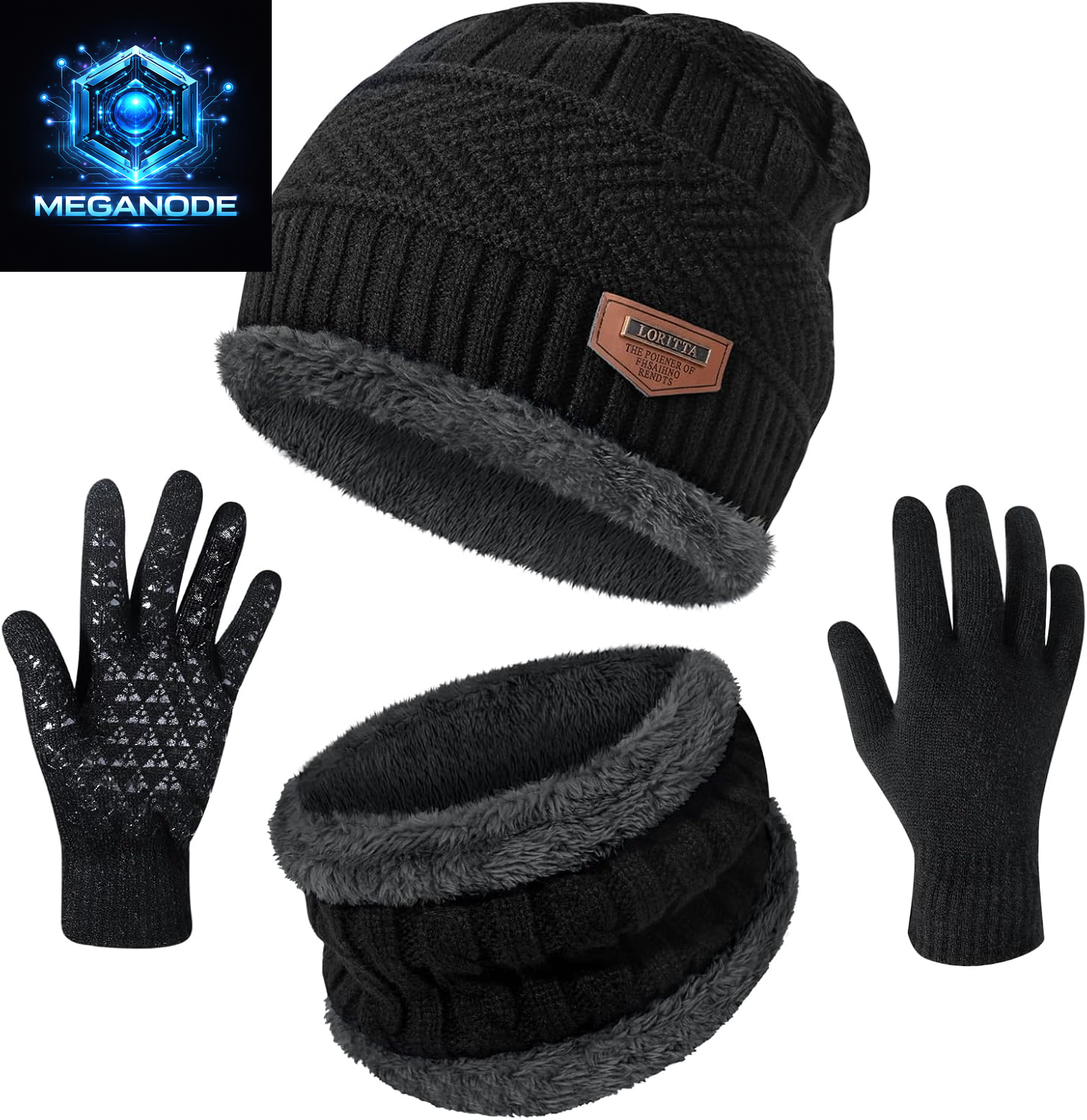 Winter Beanie Hats Scarf Gloves and  Skull Cap Neck Warmer 