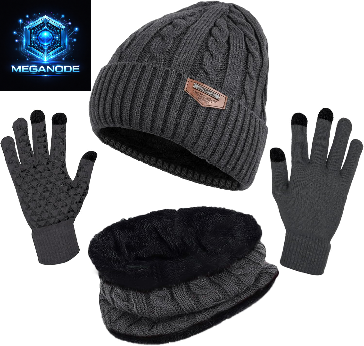 Winter Beanie Hats Scarf Gloves and  Skull Cap Neck Warmer 