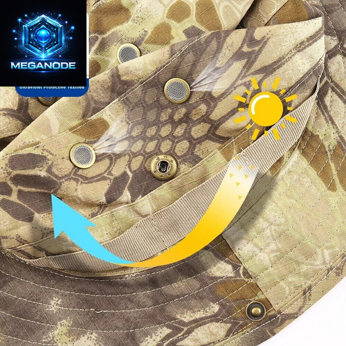 Boonie Bucket Hats Outdoor Fishing Hunting Wide Brim Mesh Camo Safari Sun Cap