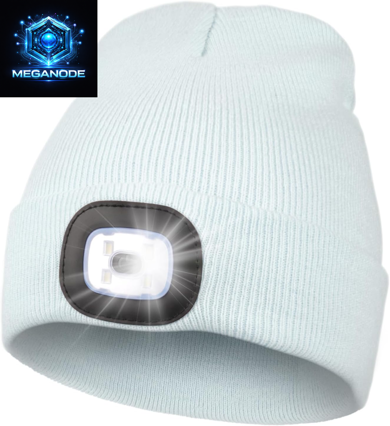 Unisex Hat with Light, USB Rechargeable Hands Free Headlamp LED Beanie