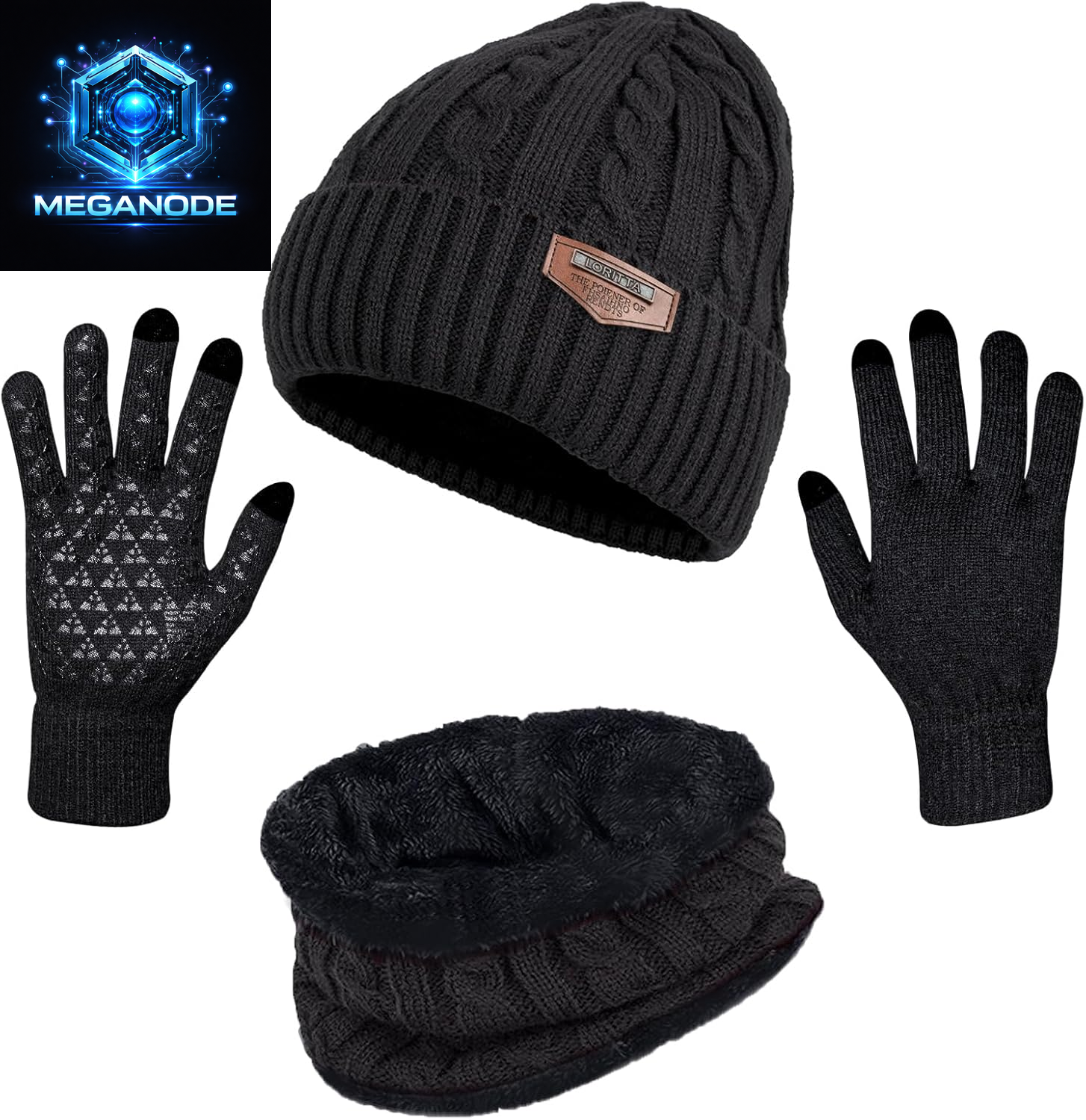 Winter Beanie Hats Scarf Gloves and  Skull Cap Neck Warmer 