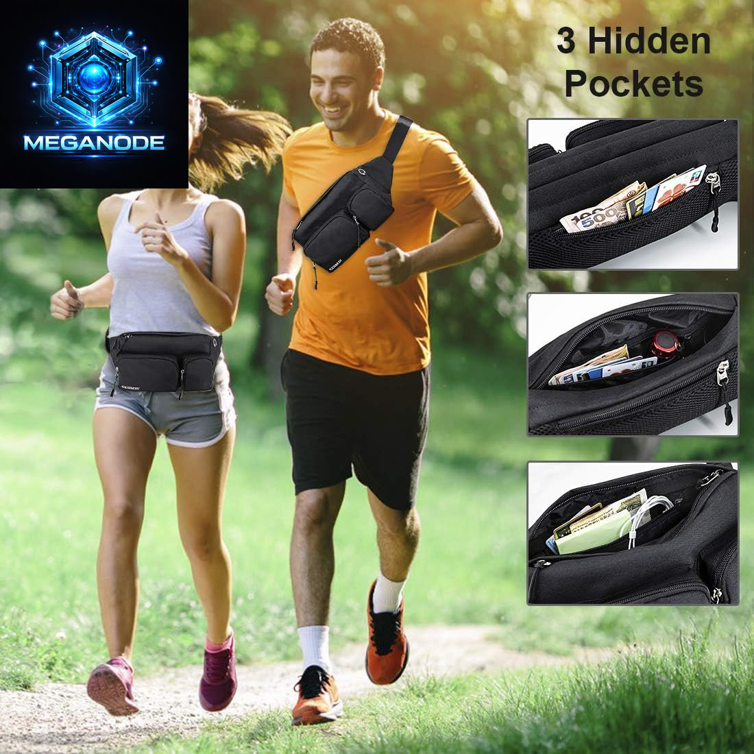 Fanny Packs for Women & Men, Waist Bag Hip Bum Bag 