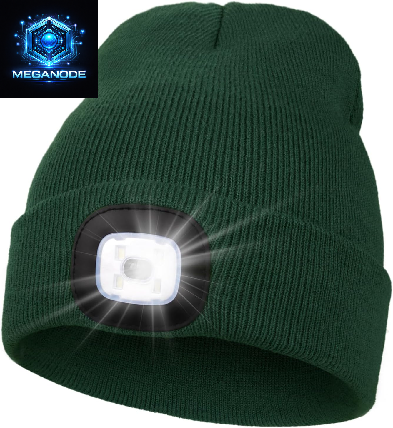Unisex Hat with Light, USB Rechargeable Hands Free Headlamp LED Beanie