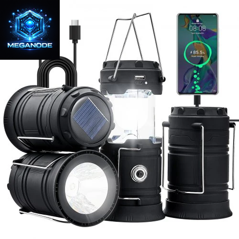 LED Camping Lanterns Portable Rechargeable Lights as Battery Bank 4 Pcs