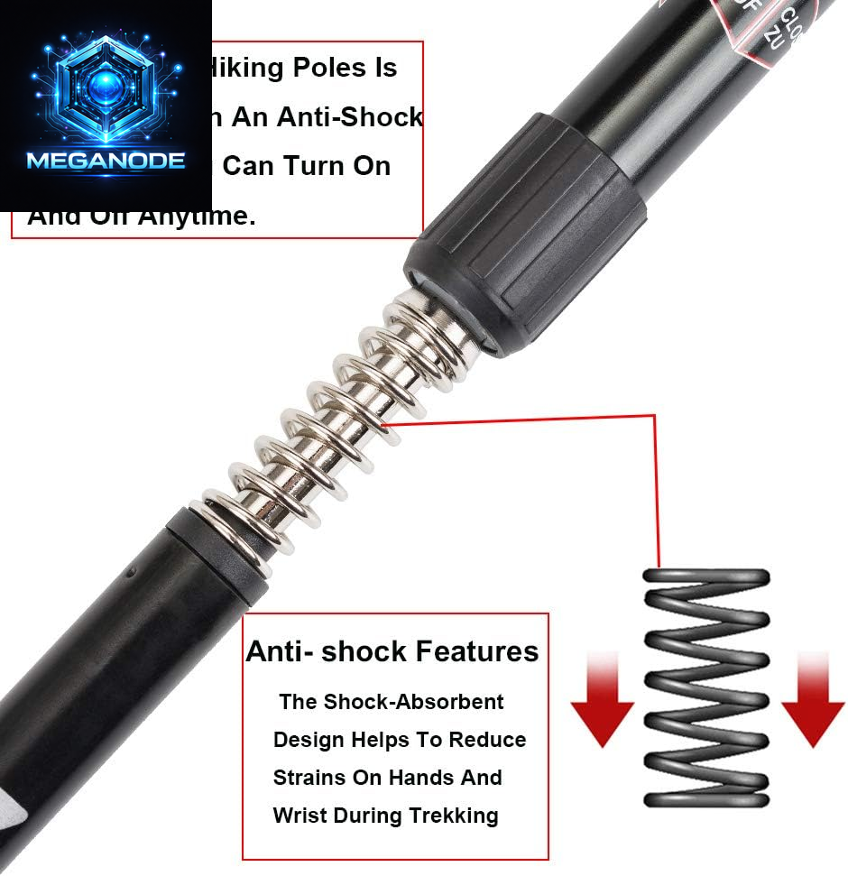 Hiking Trekking Poles, 2 Pack Collapsible, Lightweight and anti Shock,