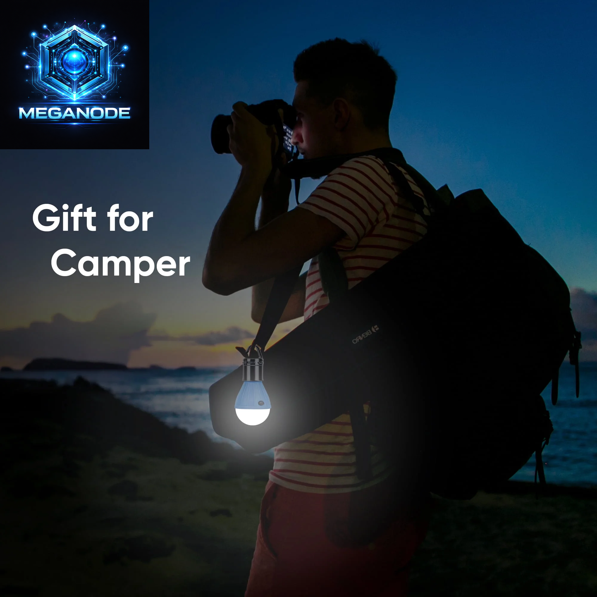 LED Hanging Camping Lantern Bulbs, Mini Camper Light Flashlight