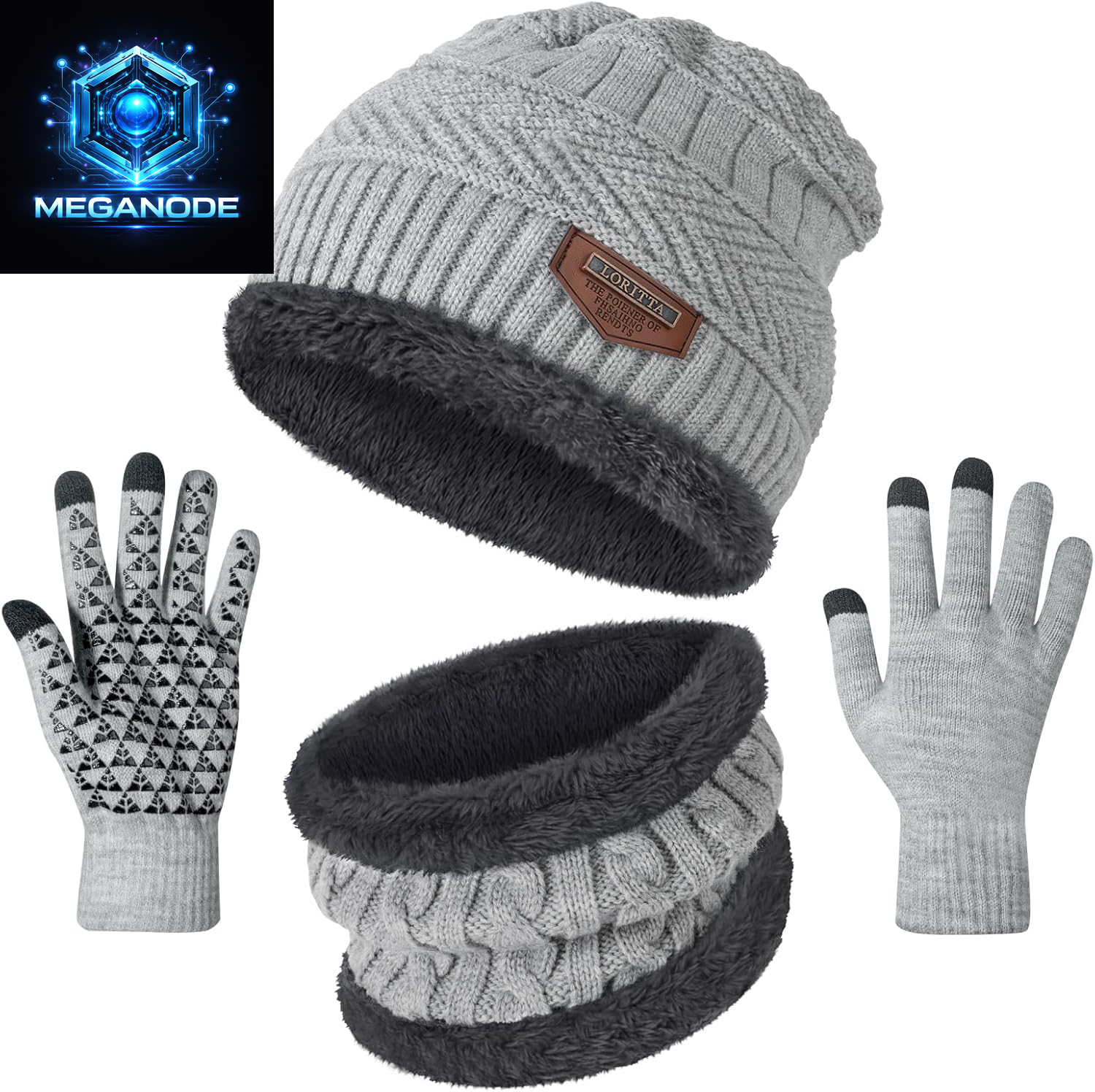 Winter Beanie Hats Scarf Gloves and  Skull Cap Neck Warmer 