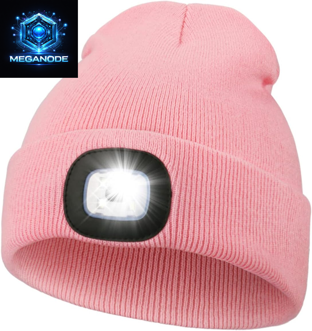 Unisex Hat with Light, USB Rechargeable Hands Free Headlamp LED Beanie