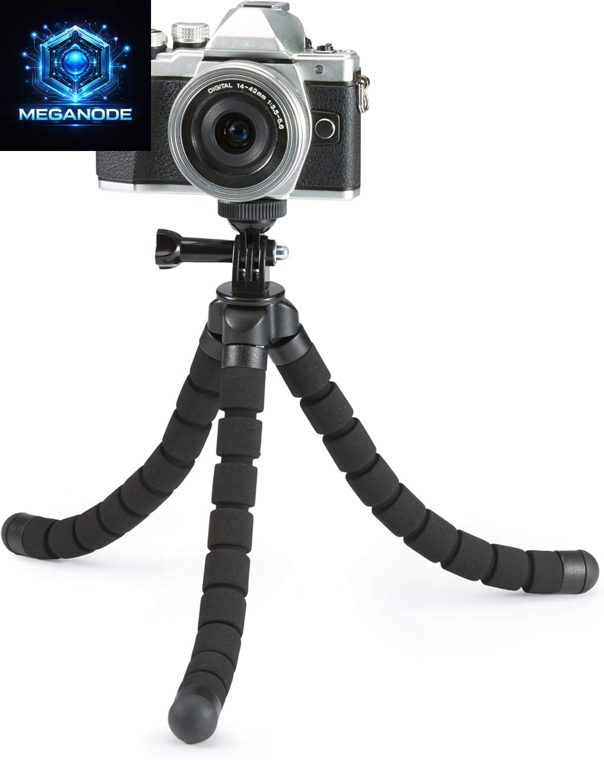 Portable and Flexible Tripod with Wireless Remote and Smartphone Clamp, 10-Inch, Black