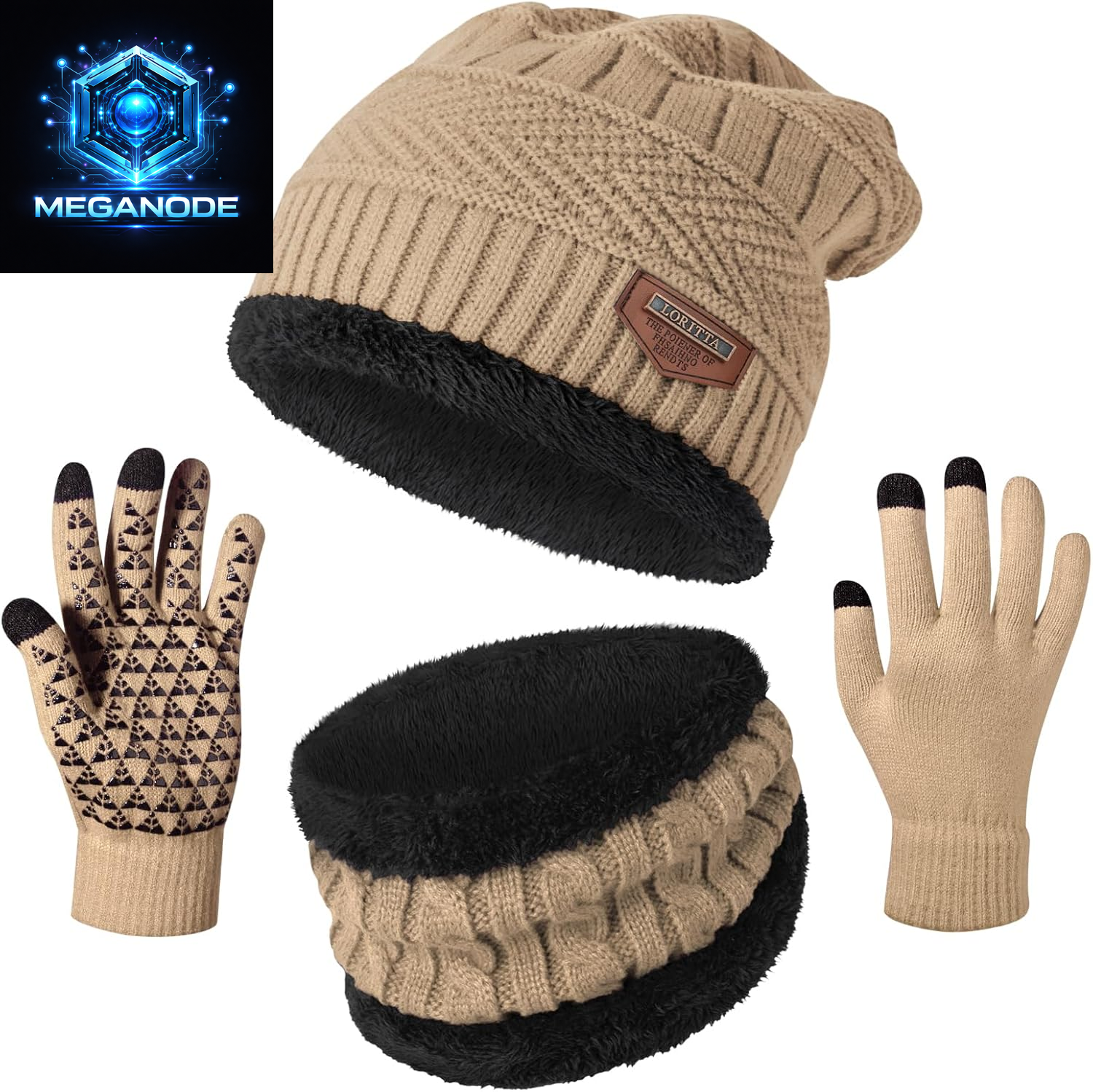 Winter Beanie Hats Scarf Gloves and  Skull Cap Neck Warmer 