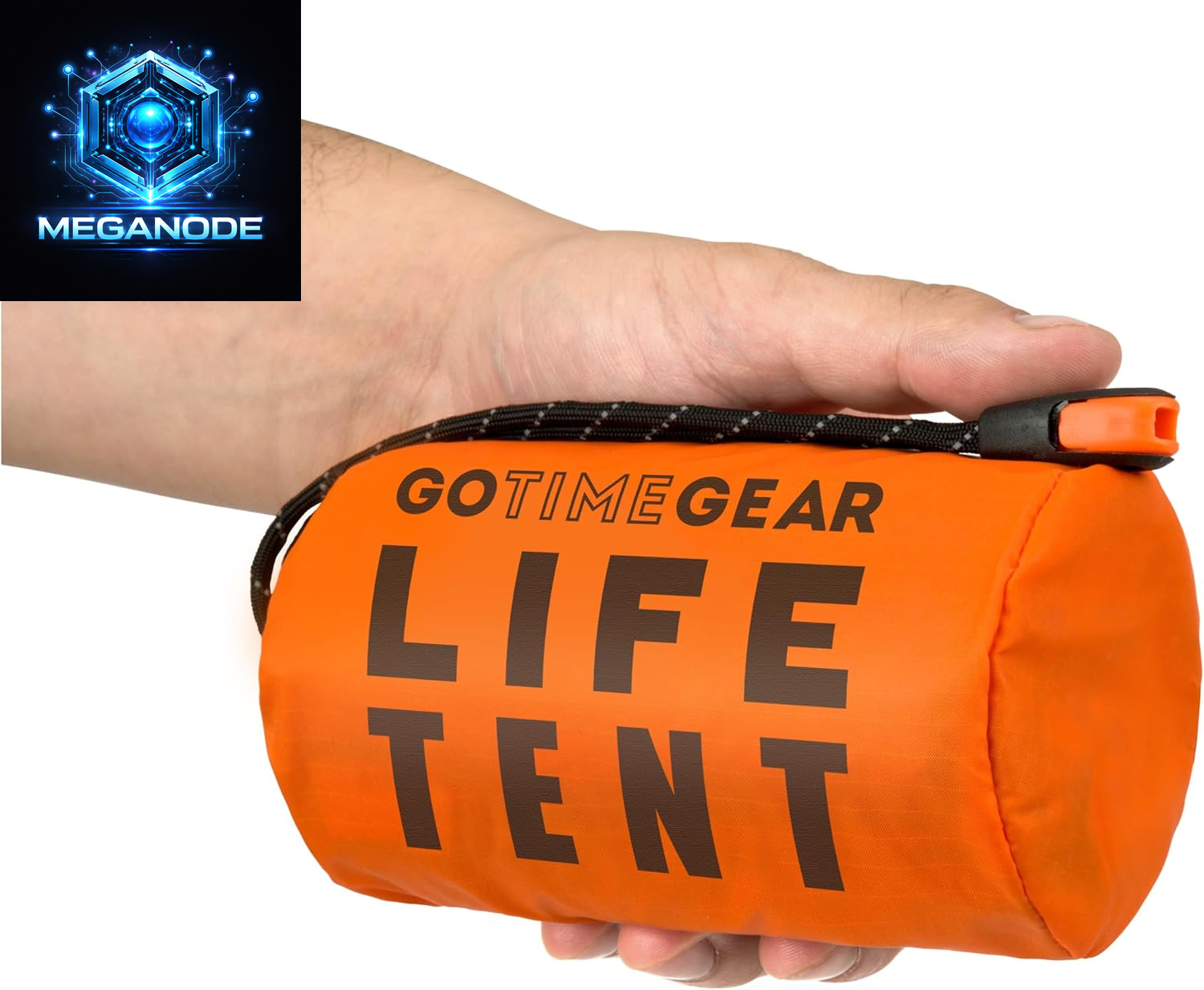 All Weather Protection Survival Life Tent • 2 Person Mylar Emergency Shelter Tube Tent + Paracord +Whistle