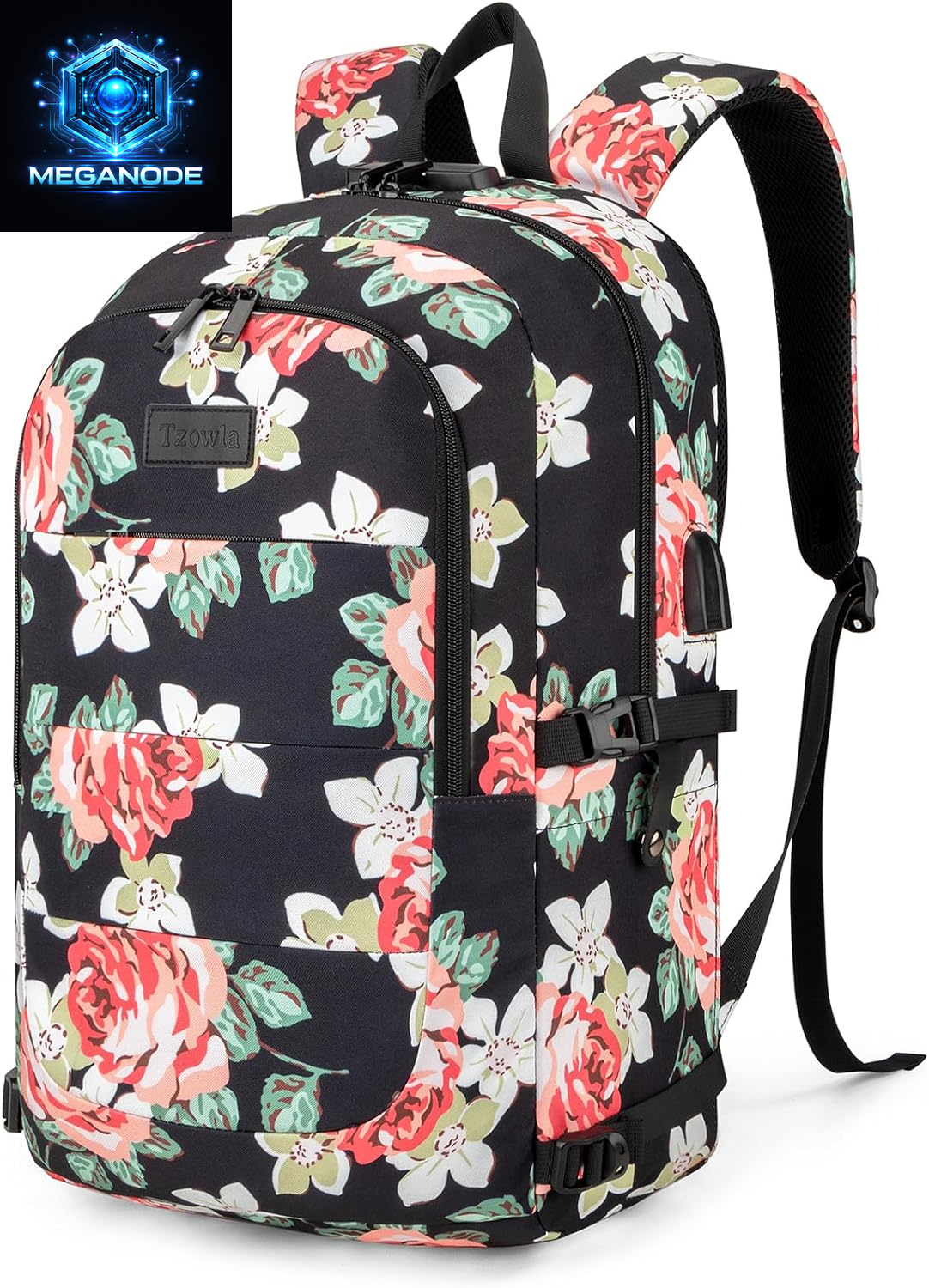 Travel Laptop Backpack Water Resistant Anti-Theft Bag with USB Charging Port and Lock 15.6 Inch Computer Business Backpacks for Women Men Work College Gift,Casual Daypack